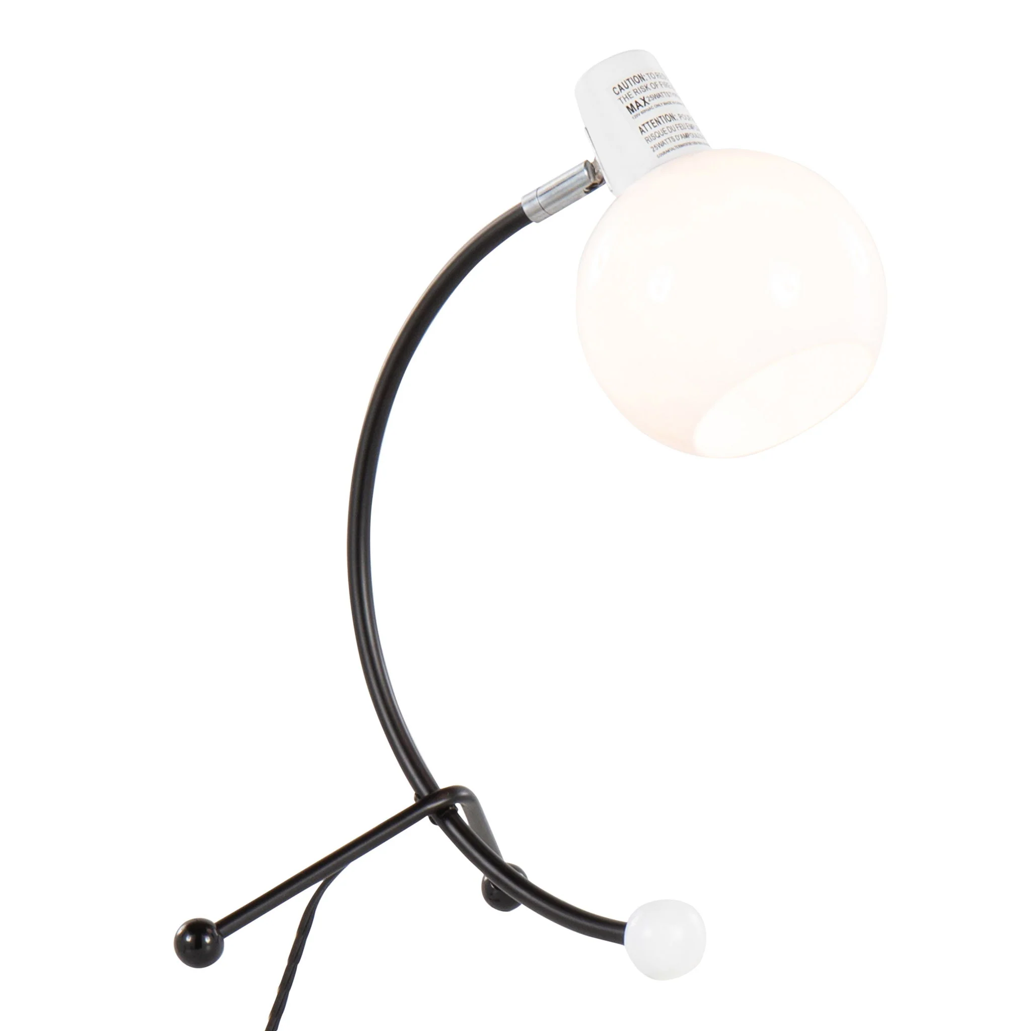 Eileen - Contemporary Task Lamp - Black / White - Image 2