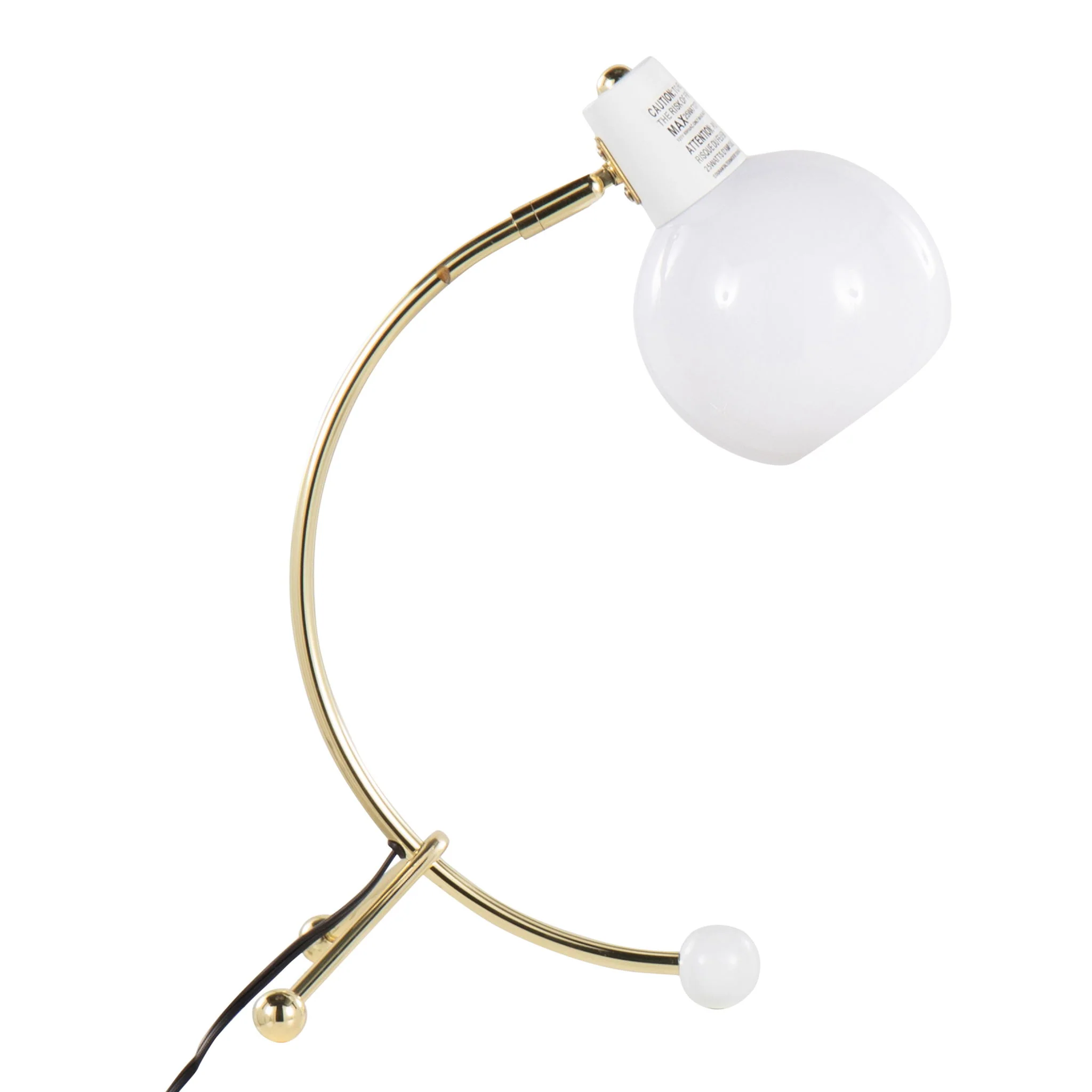 Eileen - Contemporary Task Lamp - Gold / White - Image 4