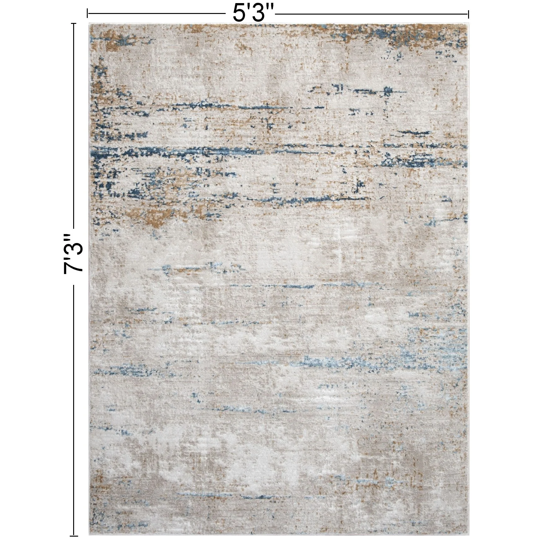 Elegance - 5'3" X 7'3" Area Rug - Ivory, Polyester - Image 4