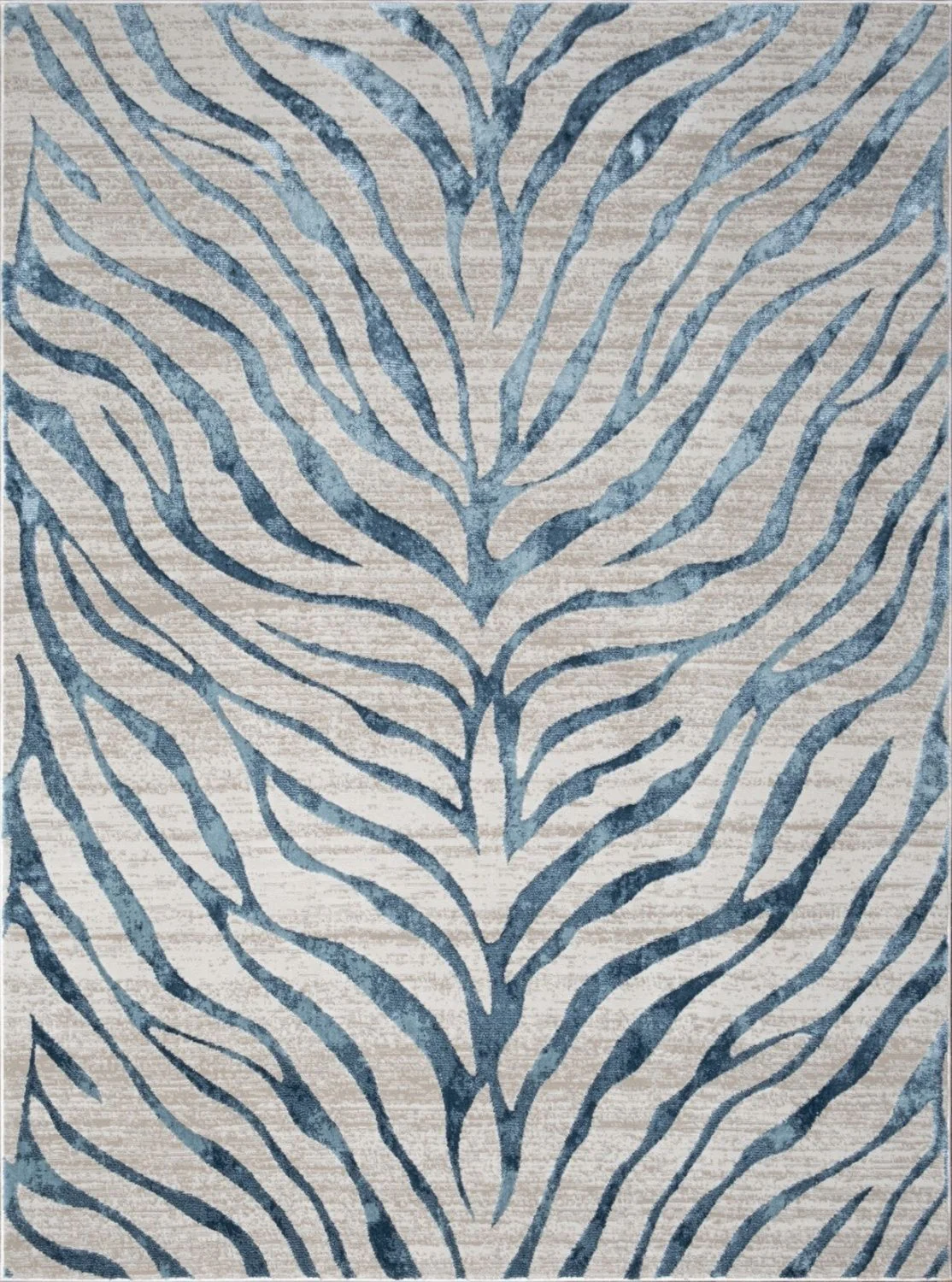 Elegance - 5'3" X 7'3" Polyester Area Rug - Blue - Image 3