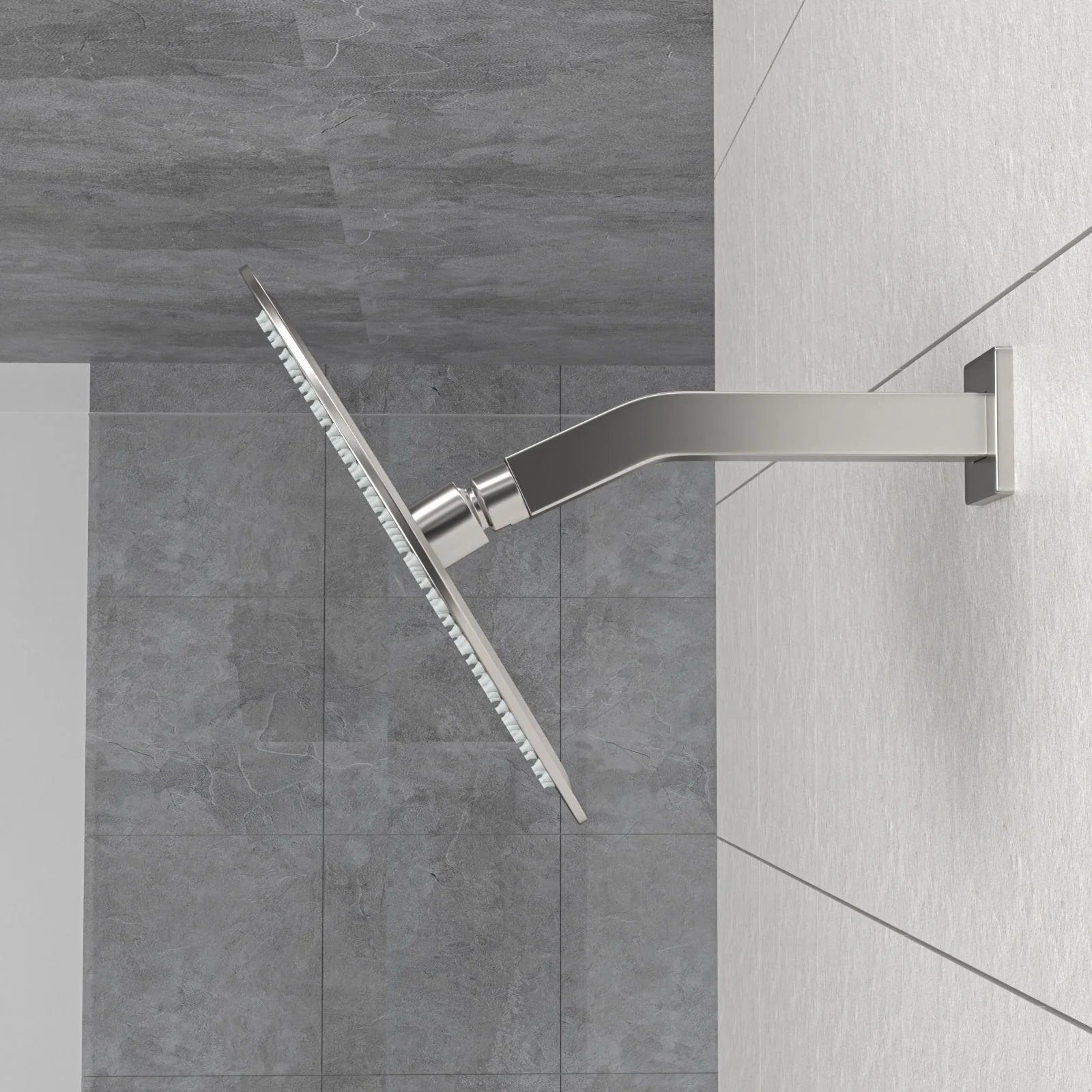 Elegant 6" Shower Arm With Flange, Stainless Steel Construction For Rain Shower Heads - Image 5