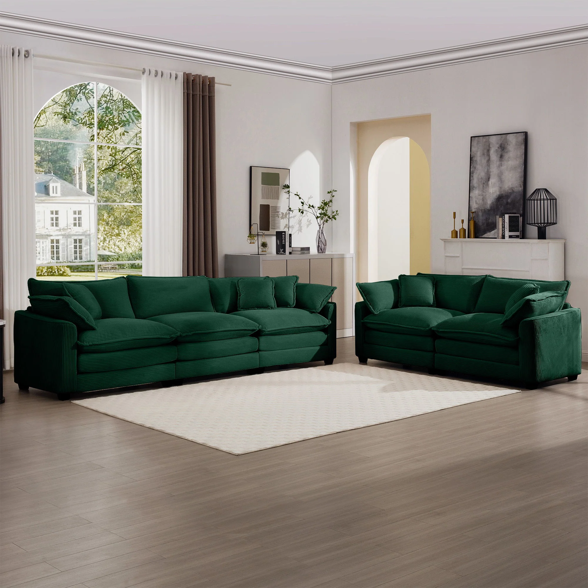 Elegant Oversized Sectional Sofa Set With Deep Seats And Flexible Layout - Image 104