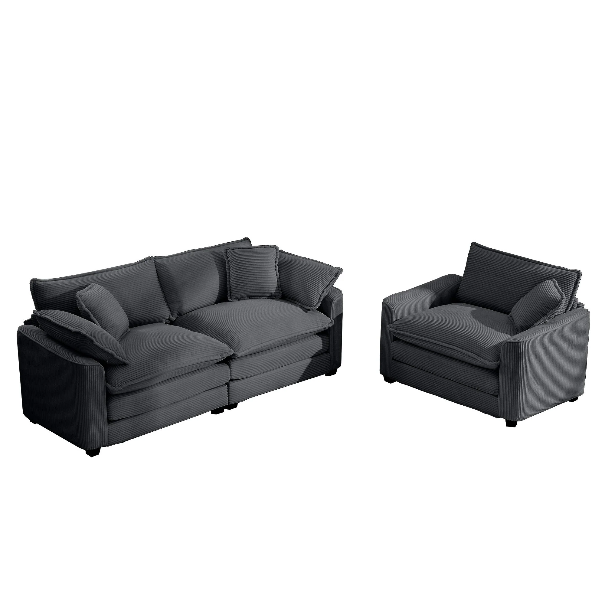 Elegant Oversized Sectional Sofa Set With Deep Seats And Flexible Layout - Image 3