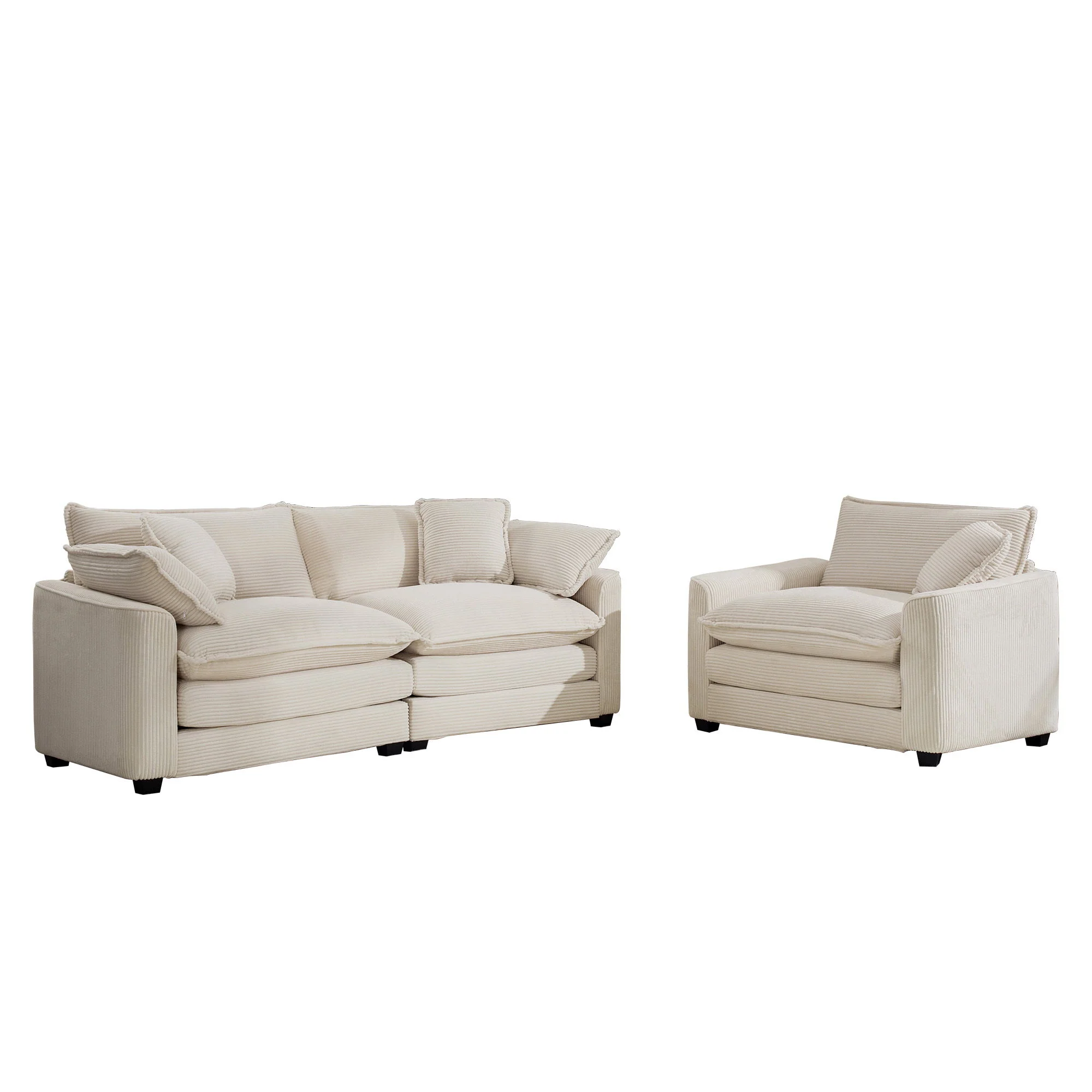 Elegant Oversized Sectional Sofa Set With Deep Seats And Flexible Layout - Image 7