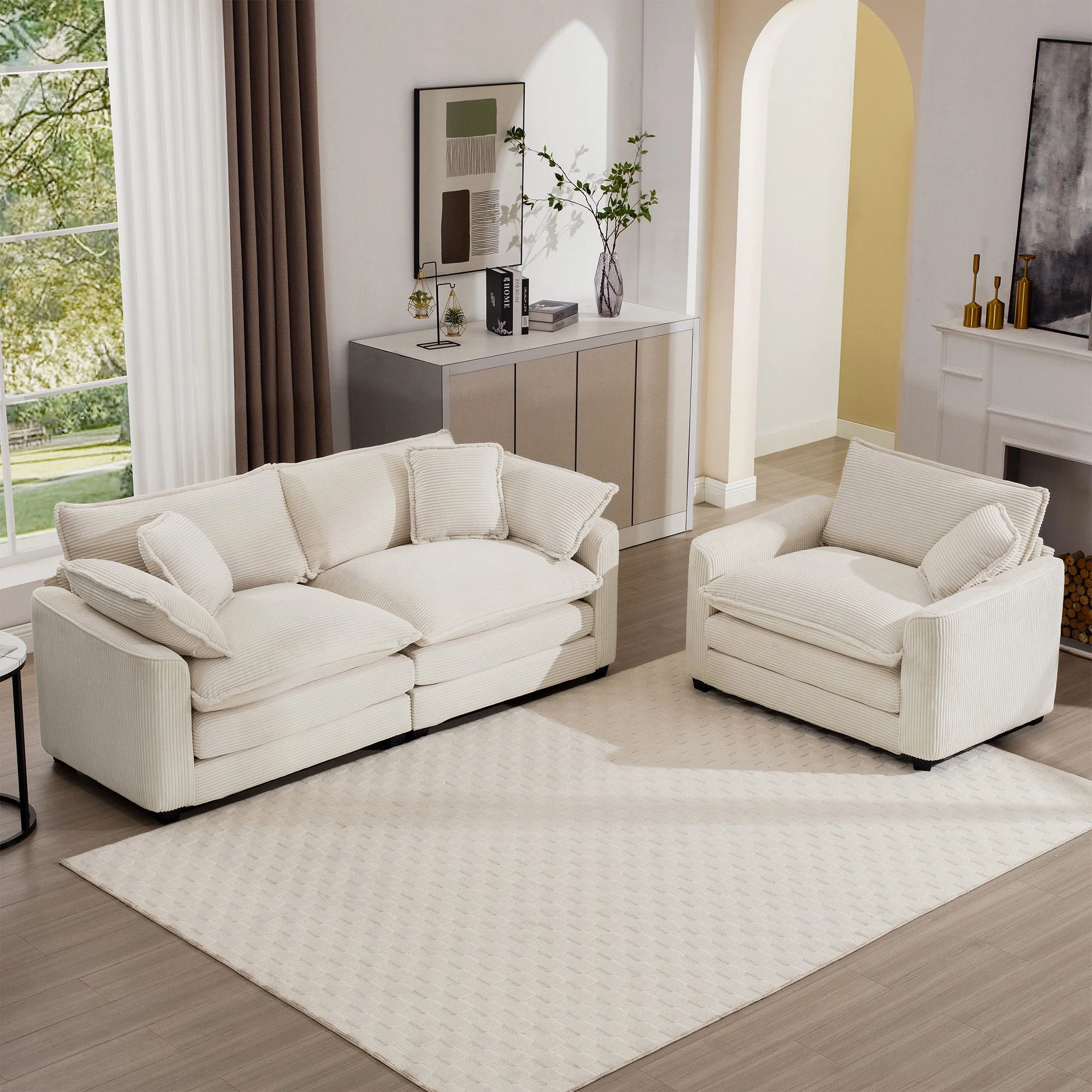 Elegant Oversized Sectional Sofa Set With Deep Seats And Flexible Layout - Image 70