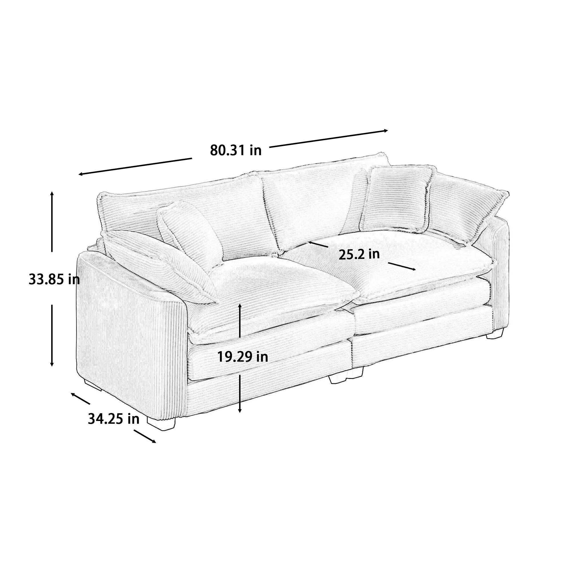 Elegant Oversized Sectional Sofa Set With Deep Seats And Flexible Layout - Image 77