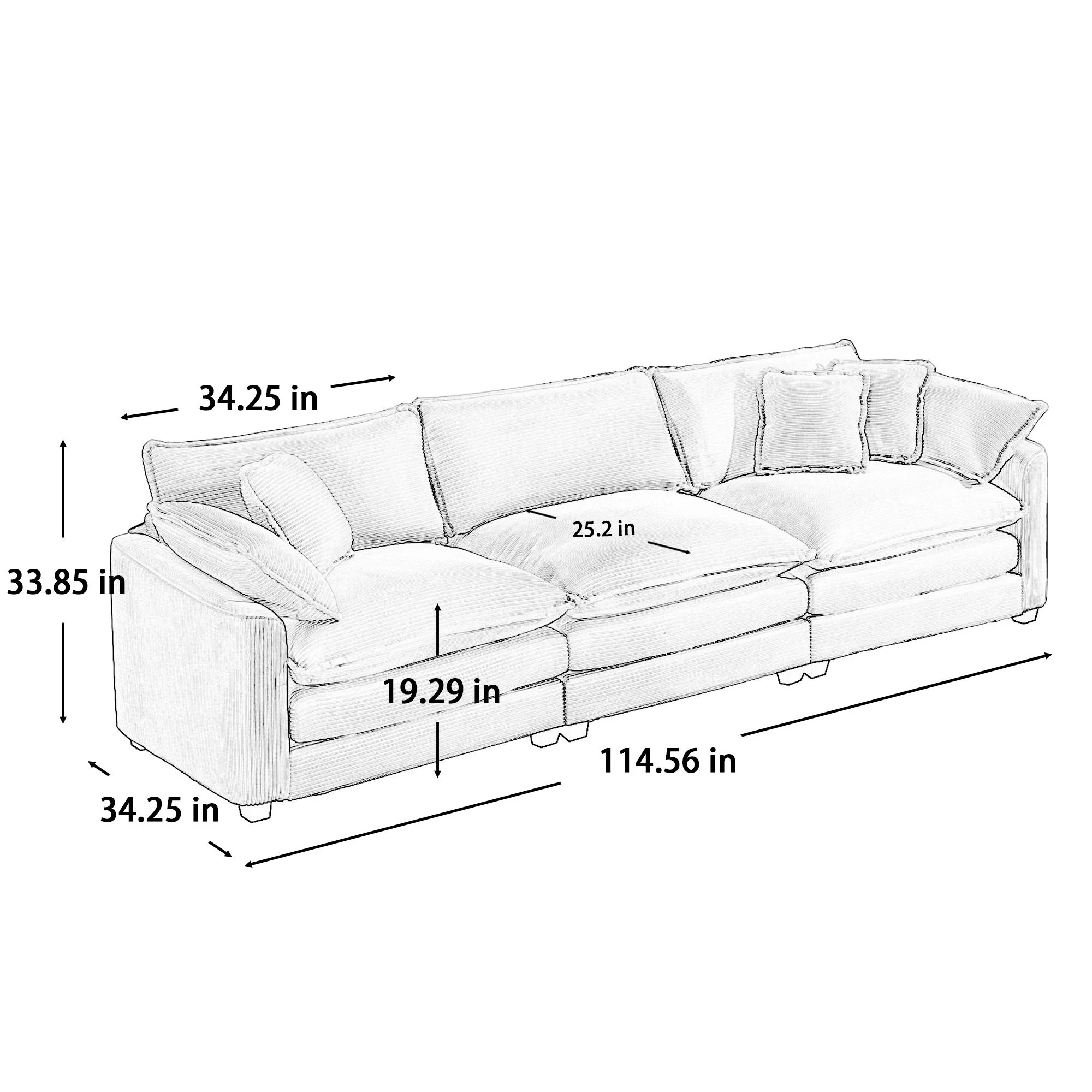 Elegant Oversized Sectional Sofa Set With Deep Seats And Flexible Layout - Image 90