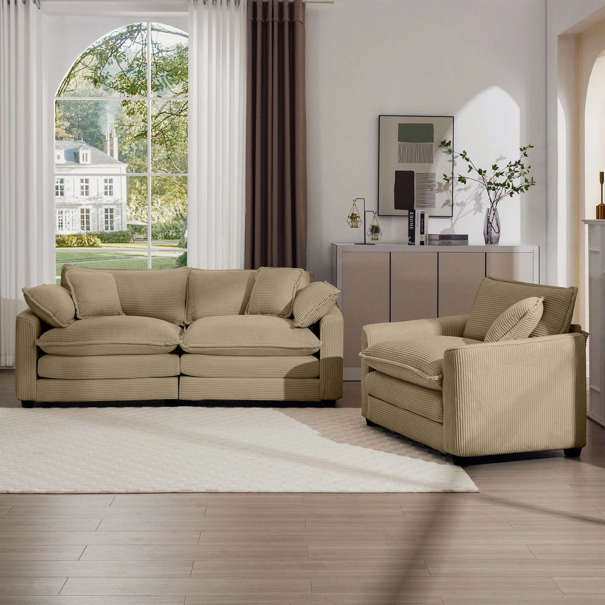 Elegant Oversized Sectional Sofa Set With Deep Seats And Flexible Layout - Image 91