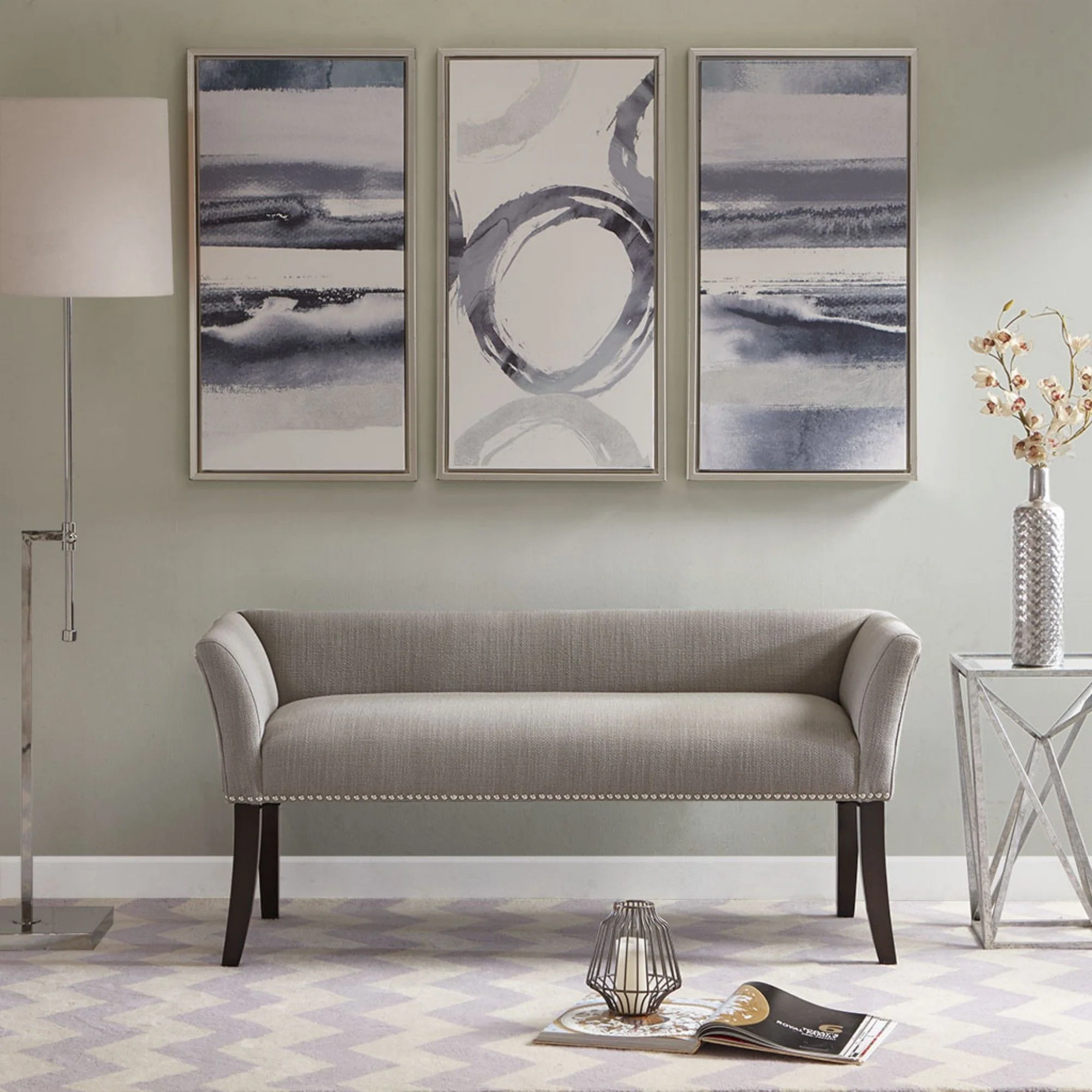 Elegant Design Bench Upholstery, Solid Wood Frame - Image 6