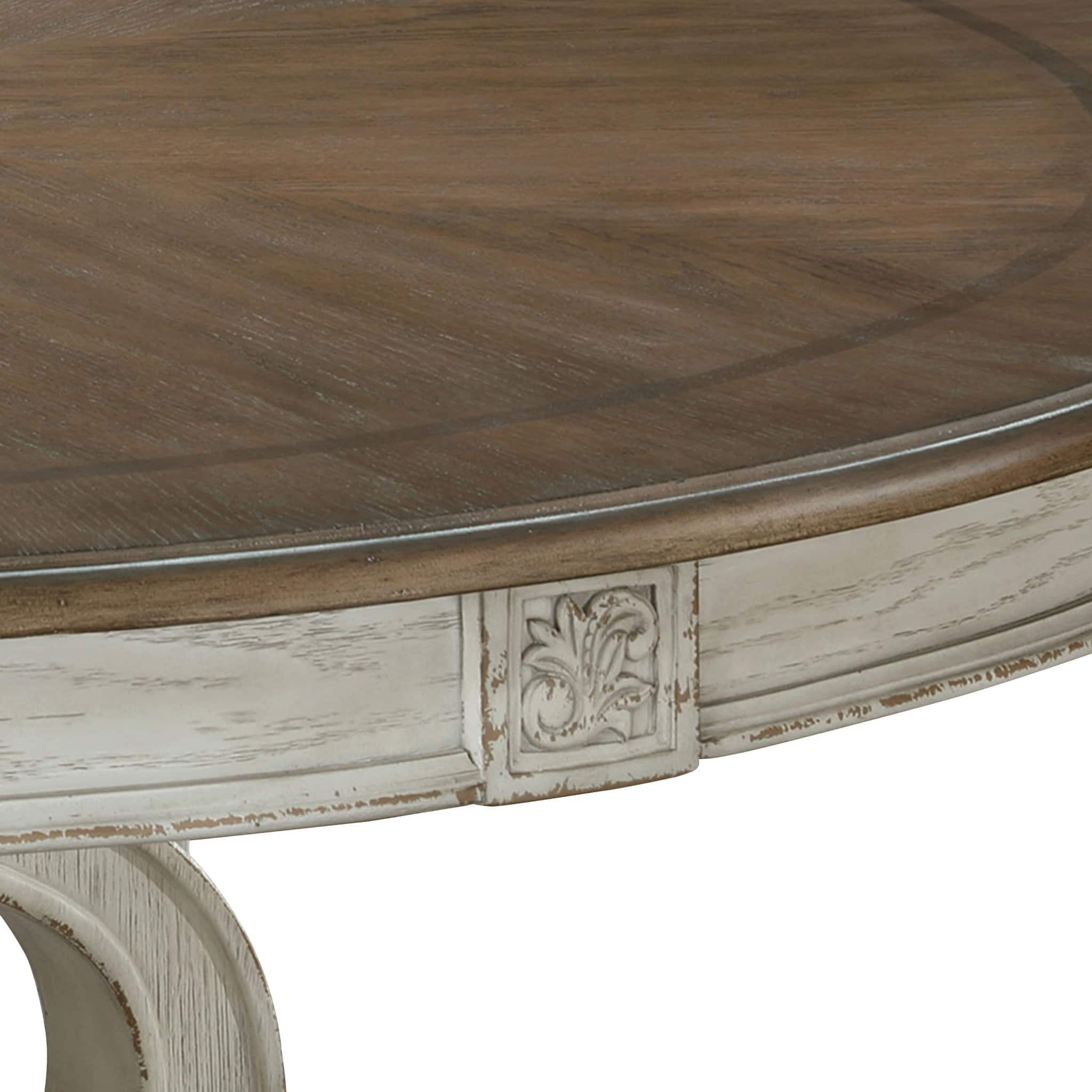Elegant Dining Set Round Table And Side Chairs - Image 9