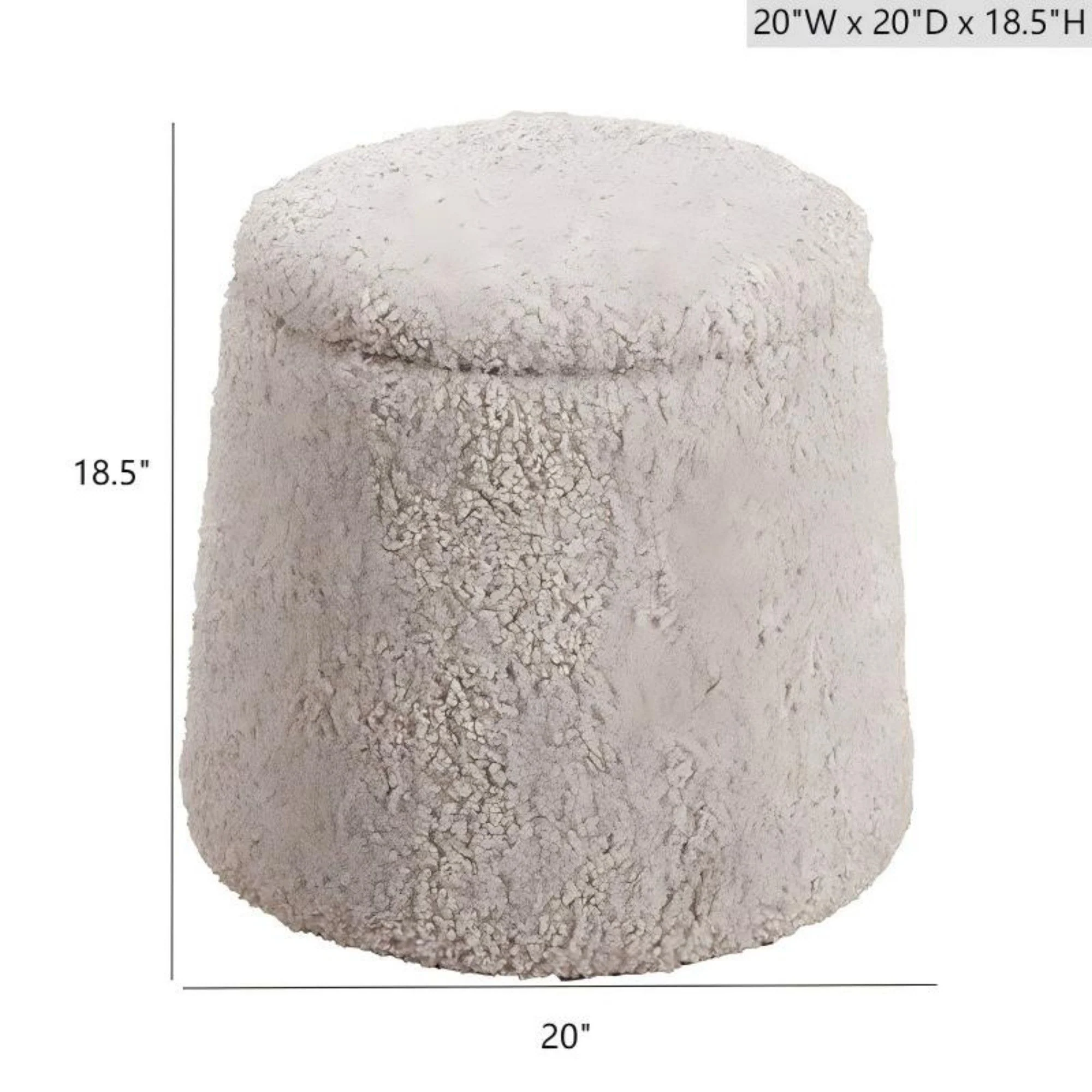Elegant Round Storage Ottoman Upholstered - Image 7
