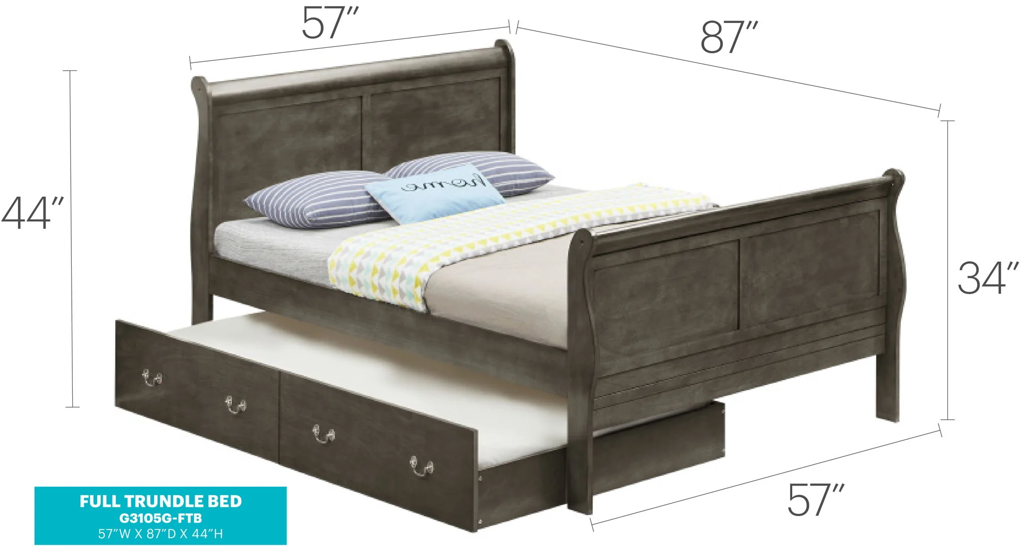Elegant Trundle Bed With Timeless Charm - Image 21