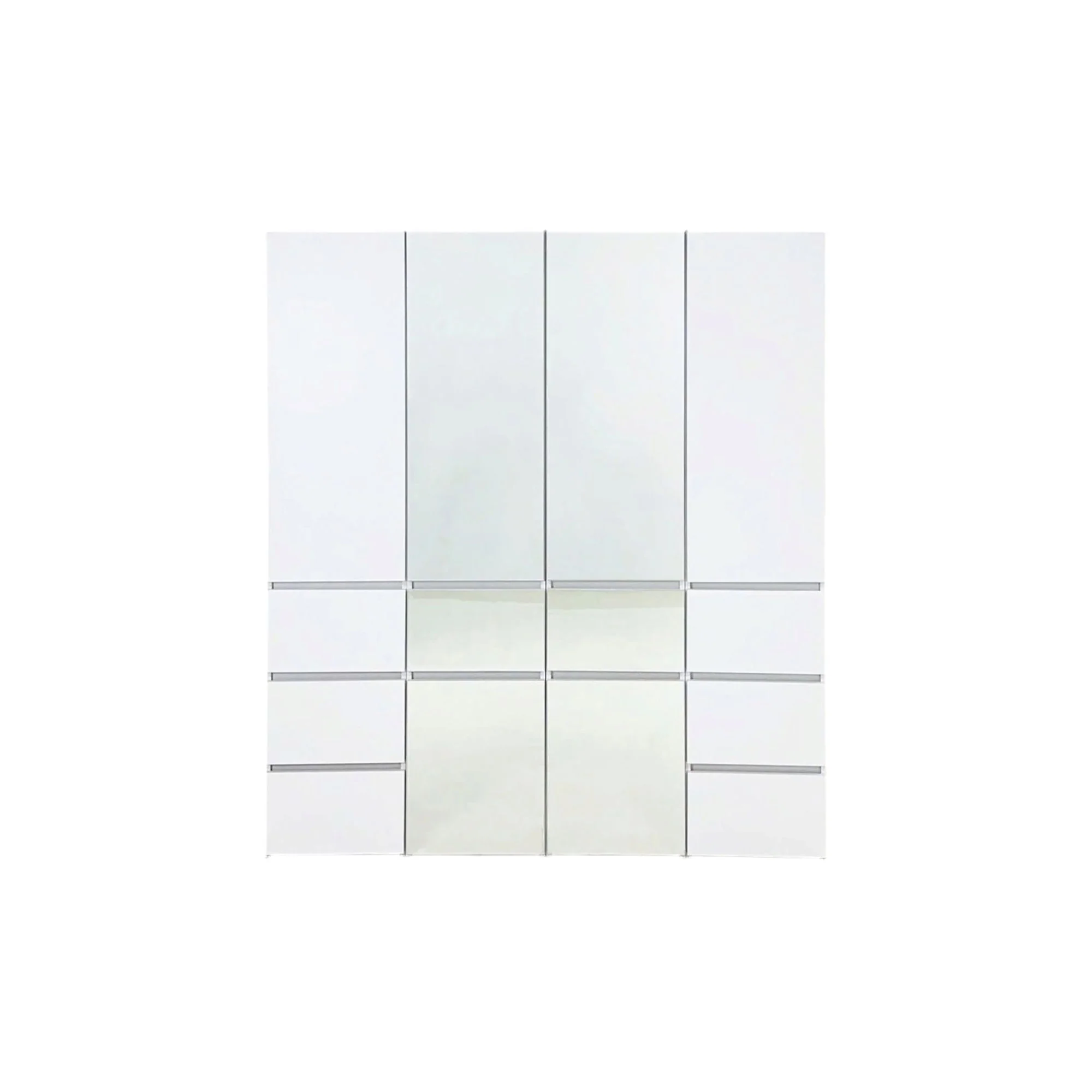 Elise - Modular Closet System With Mirror And Customizable Storage - White