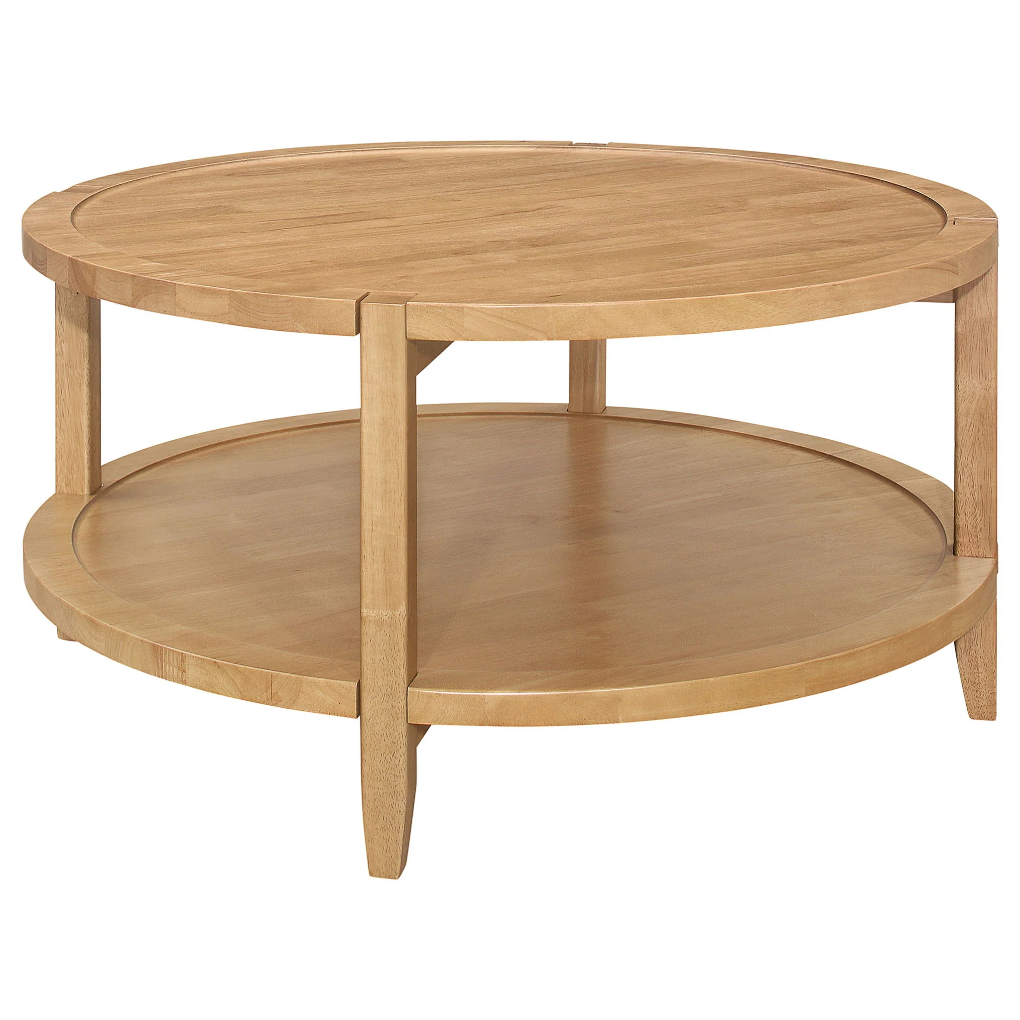 Elliott - 2 Piece Round Coffee And End Table Set - Maple - Image 2