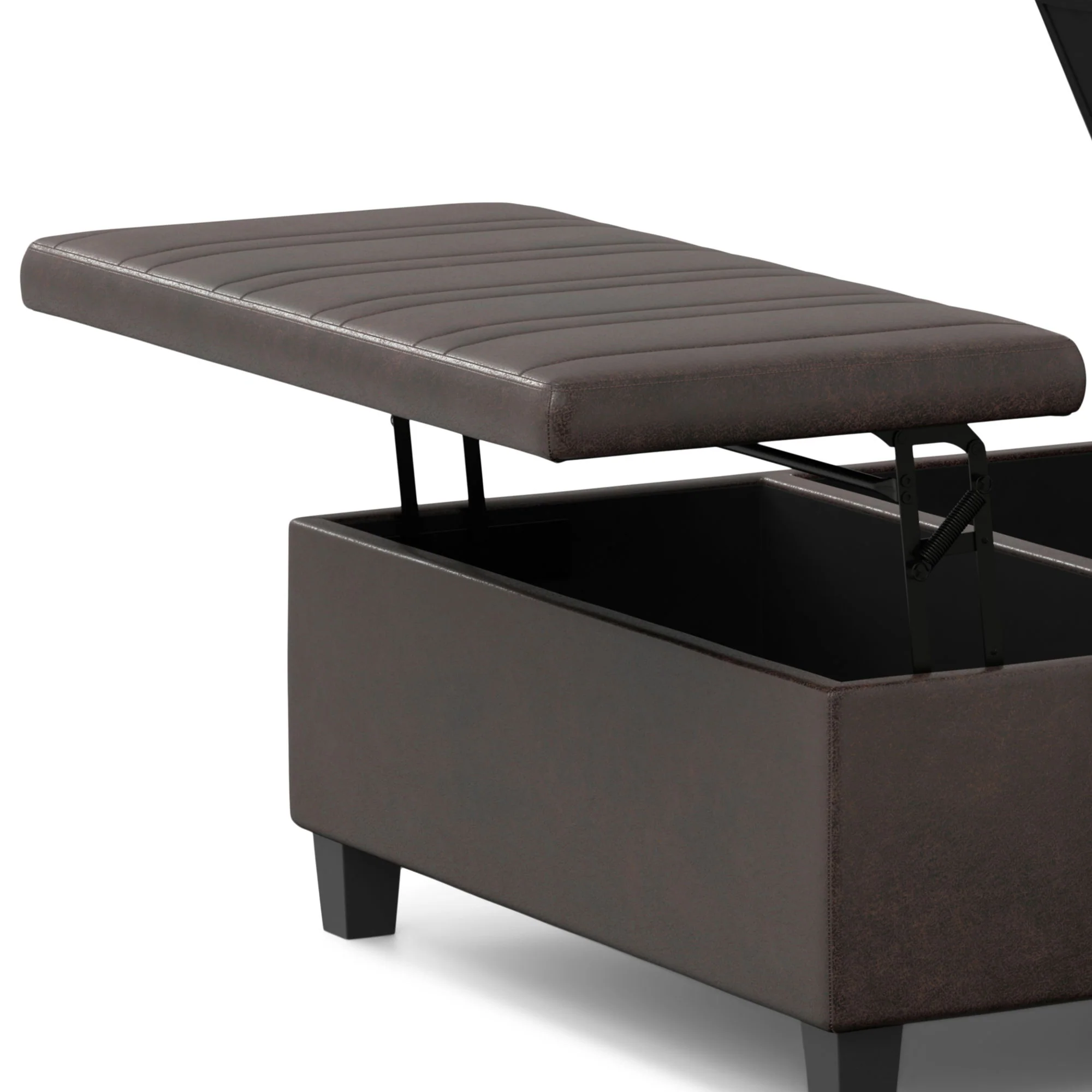 Ellis - Upholstered Coffee Table Storage Ottoman - Image 2