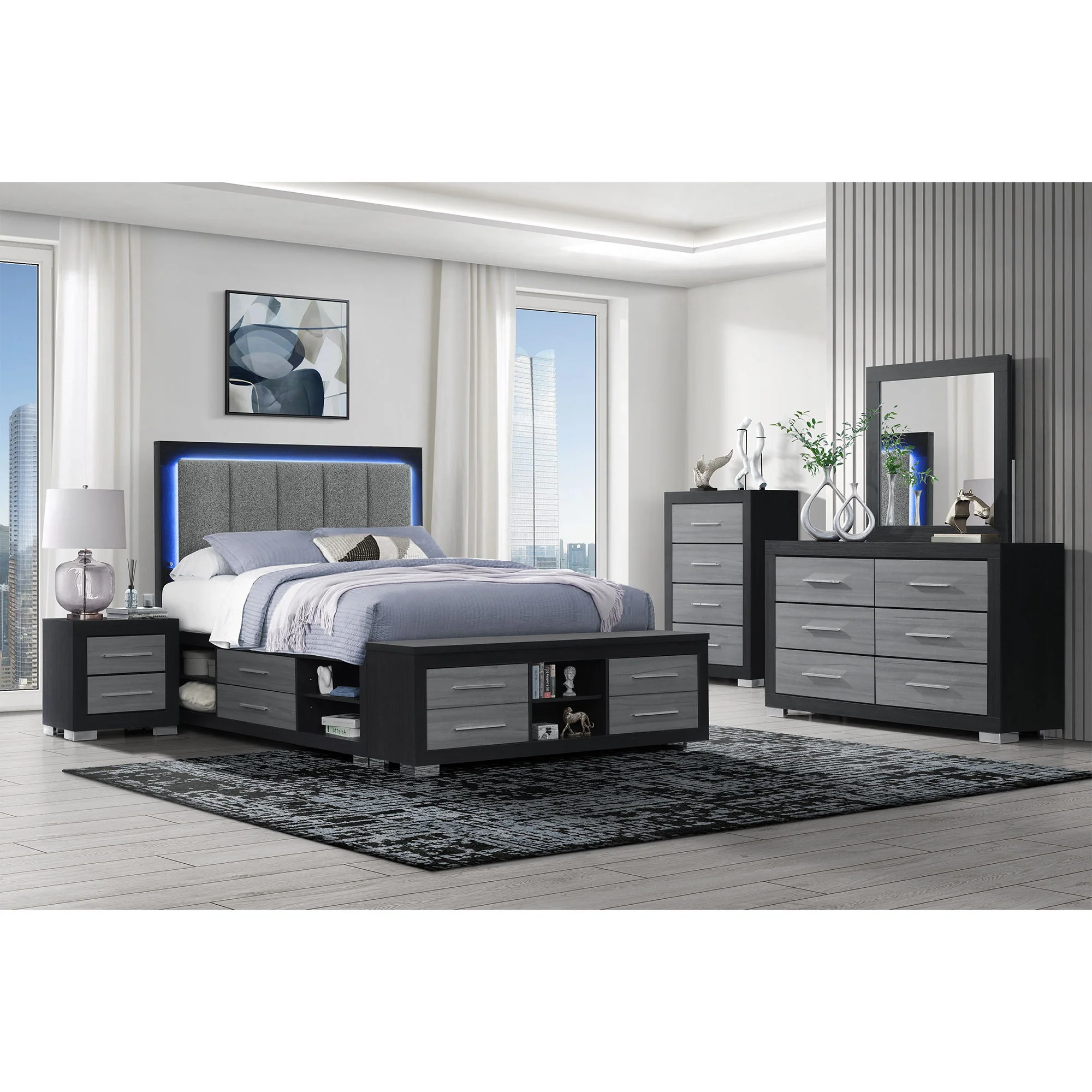 Elsa - 2 Toned And Dresser With Bar Handle And Construction - Image 3