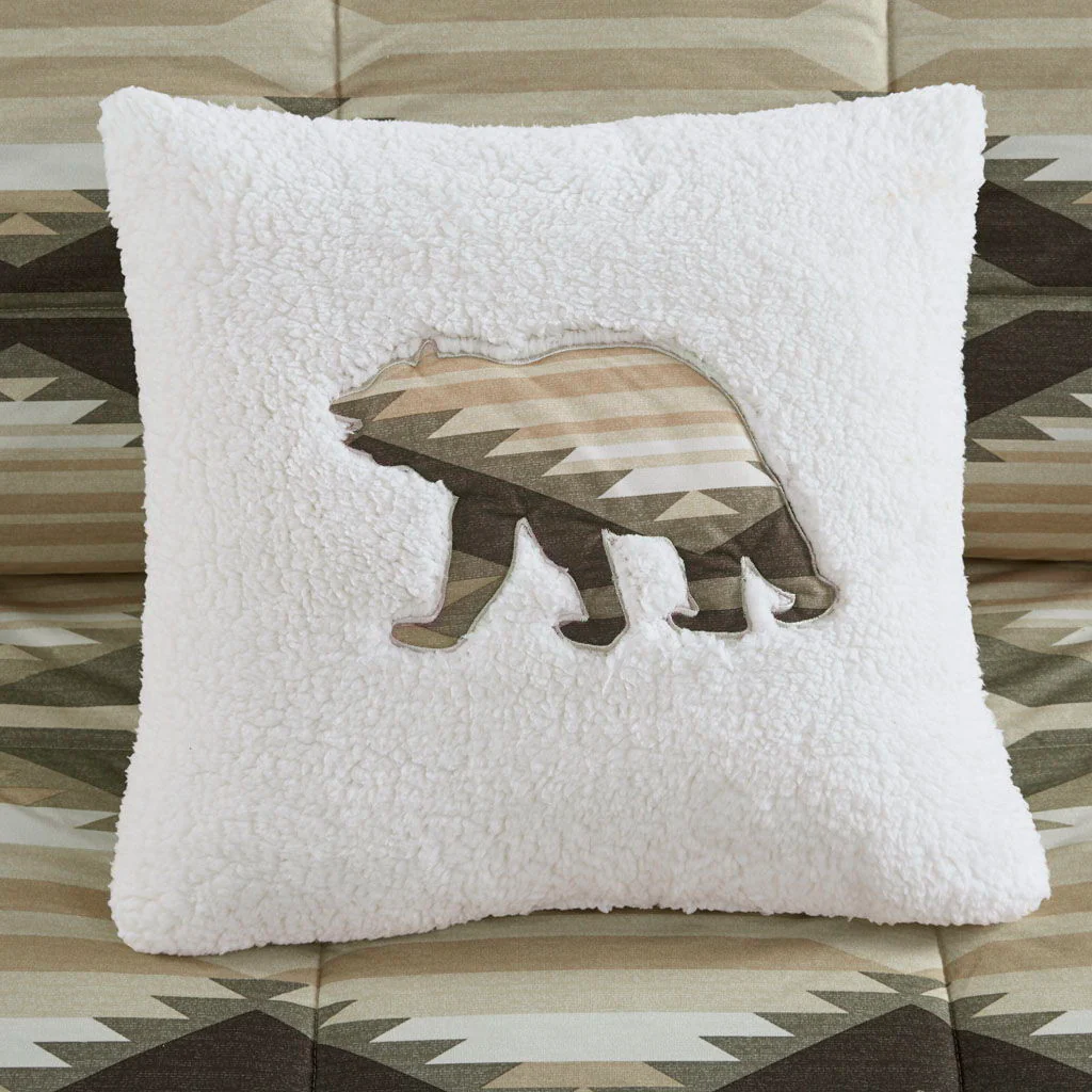 Emmet Creek - Down Alternative Comforter Set With Throw Pillow - Brown - Image 4