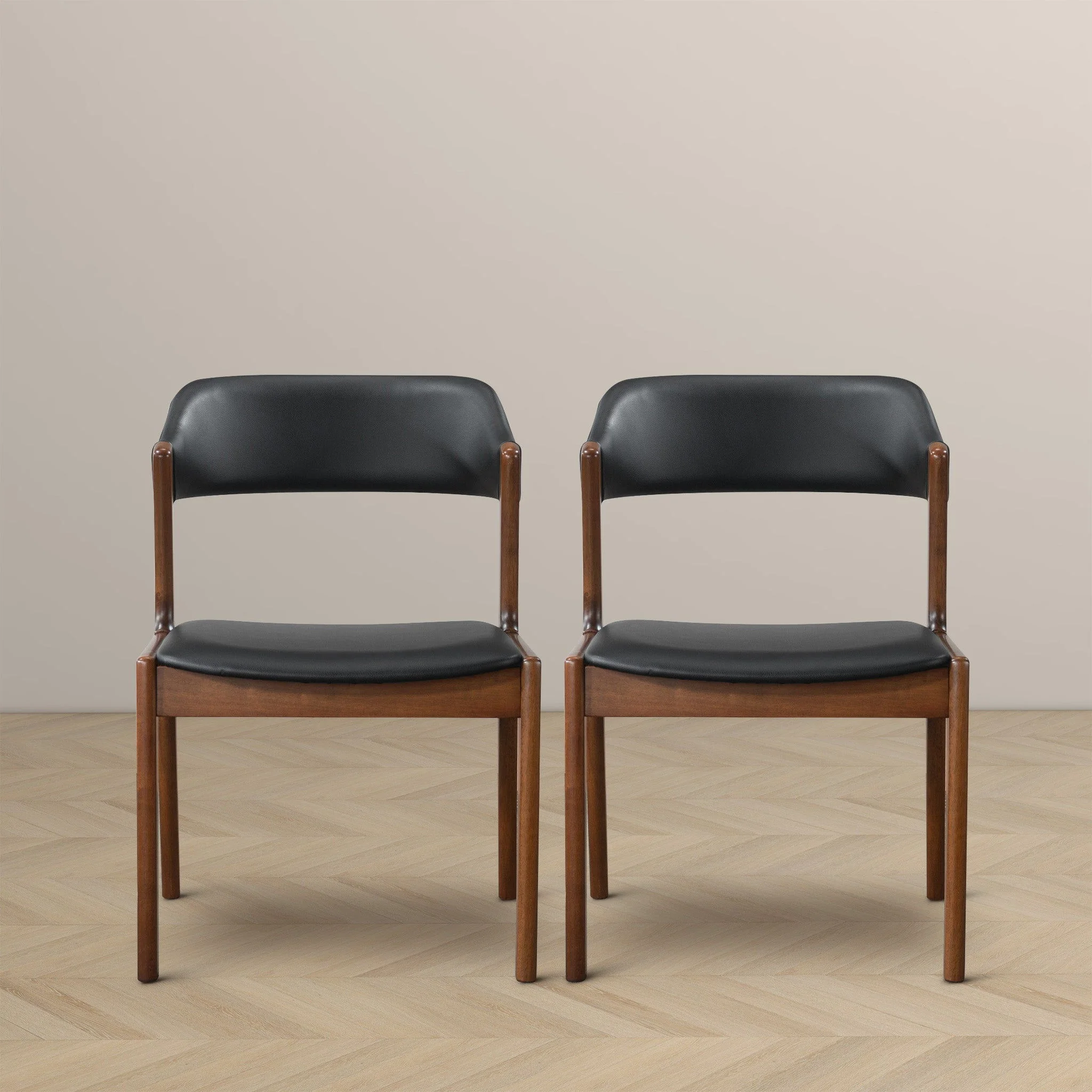 Enzo - Dining Chair (Set of 2) - Black / Brown - Image 3
