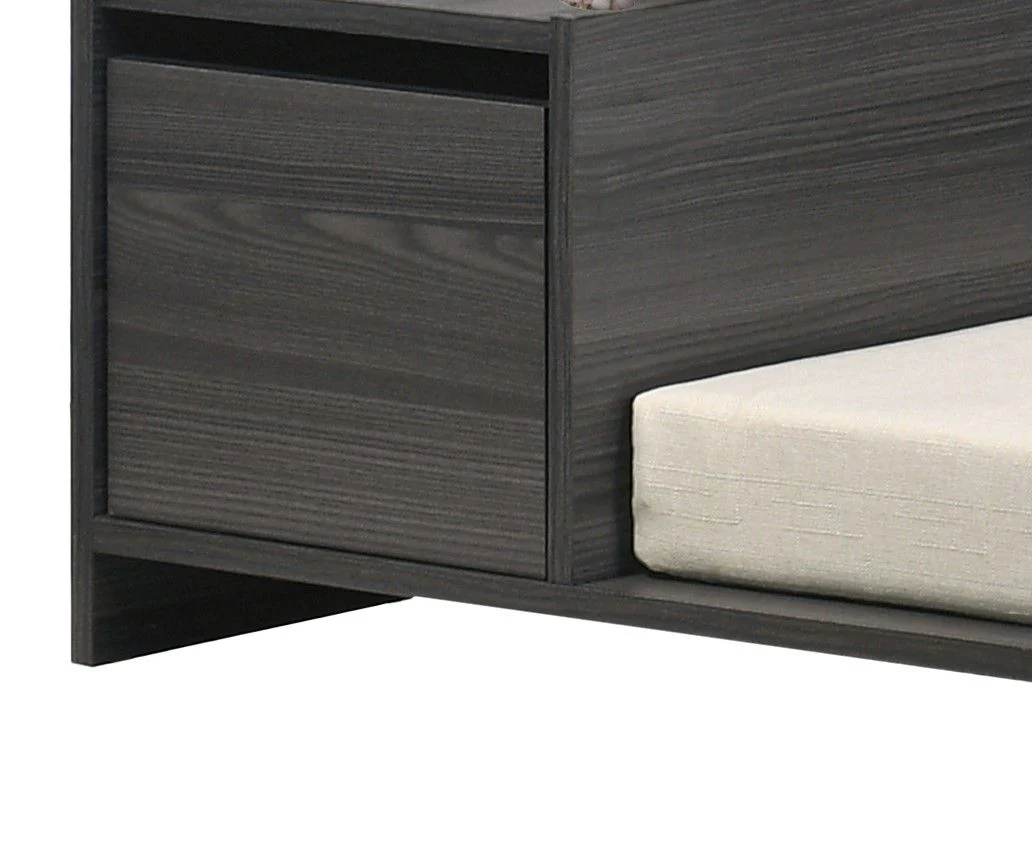 Esme - Wide Comfy Pet Bed With Cushion And Side Storage Compartment - Ash Gray - Image 3