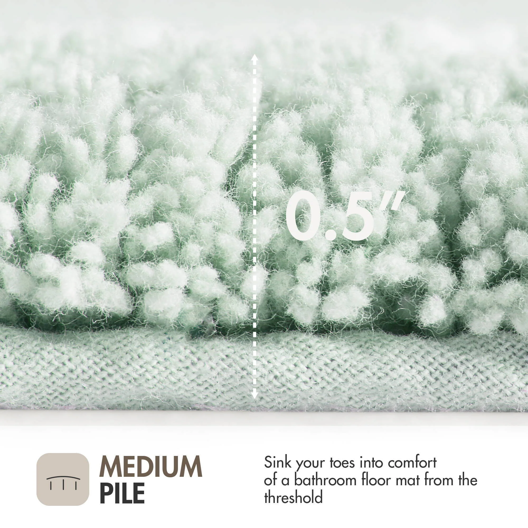 Evan - 20" x 30" Tufted Bath Rug - Seafoam - Image 4