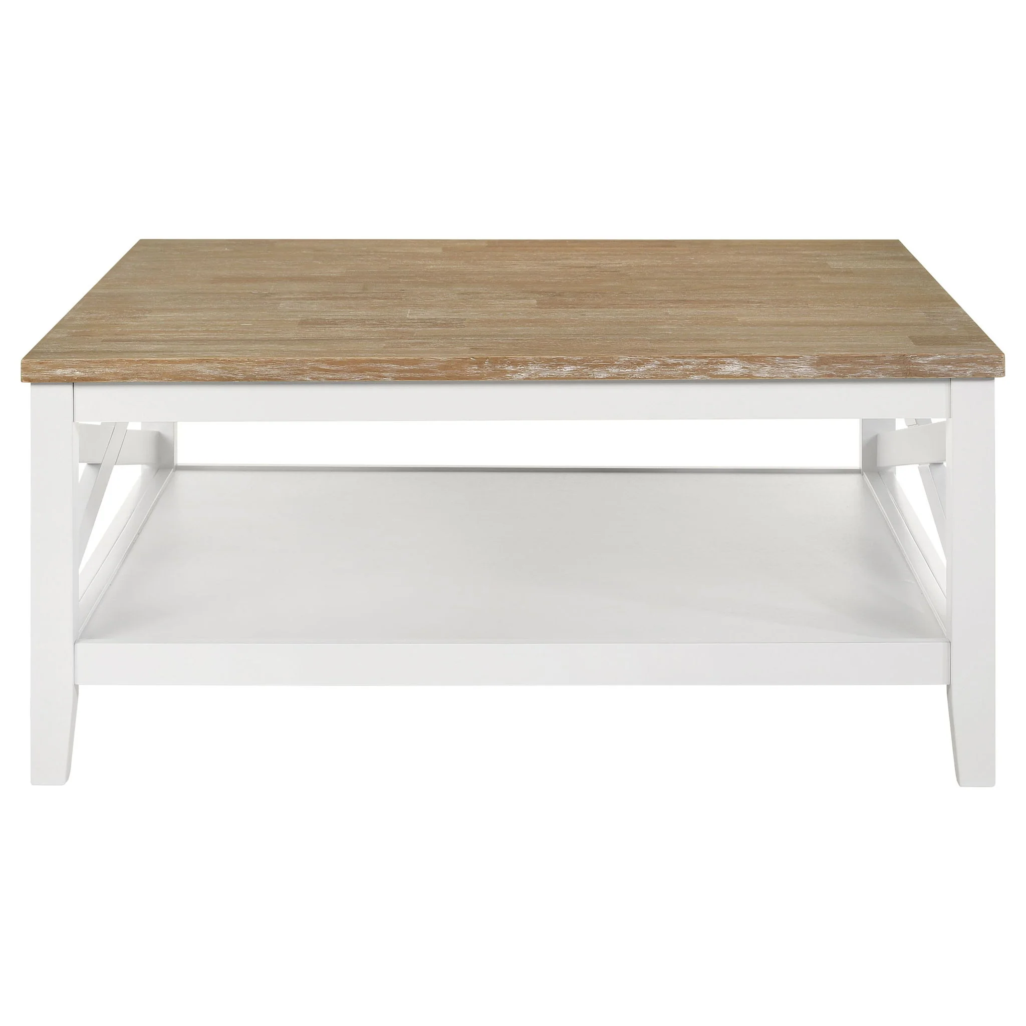 Evanston - Square Coffee Table With Shelf - White - Image 4