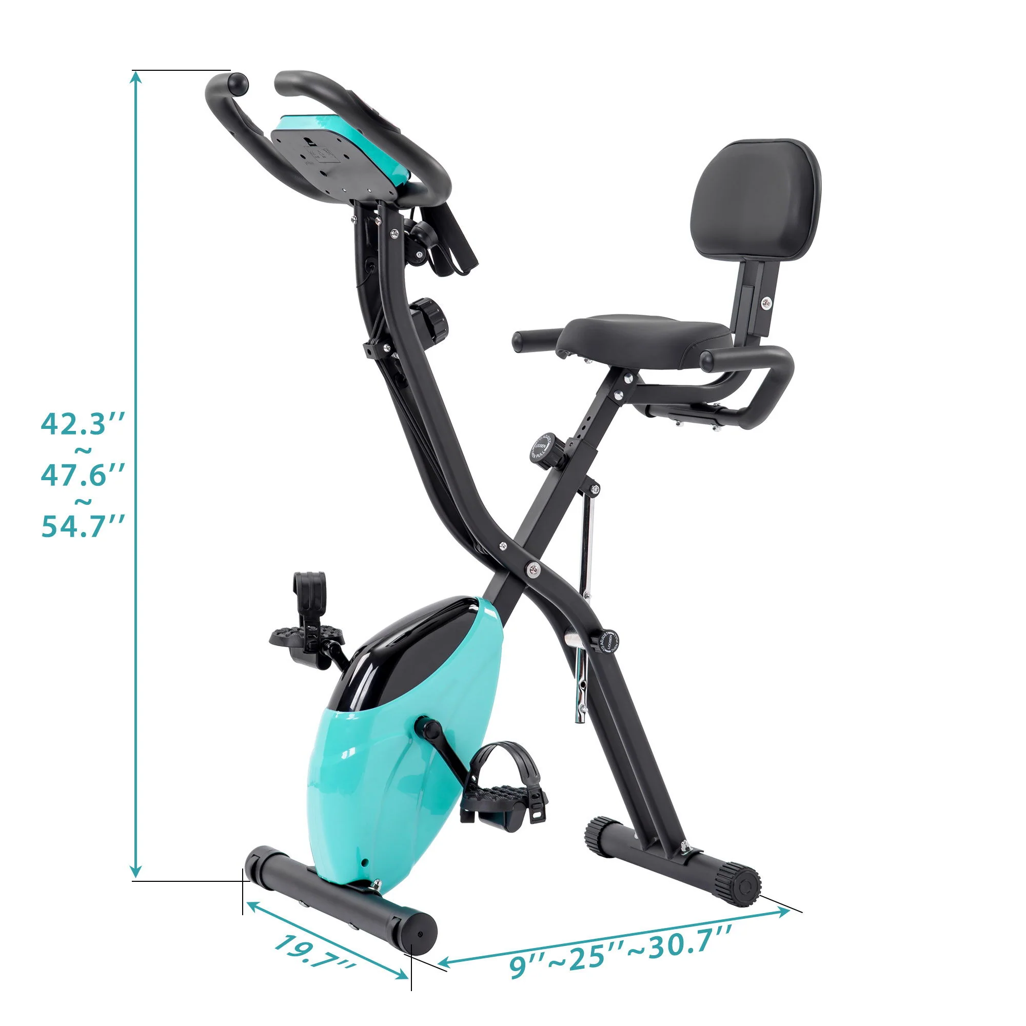 Exercise Bike Folding Stationary Bikes For Home With 16 Level Magnetic Resistance - Image 16