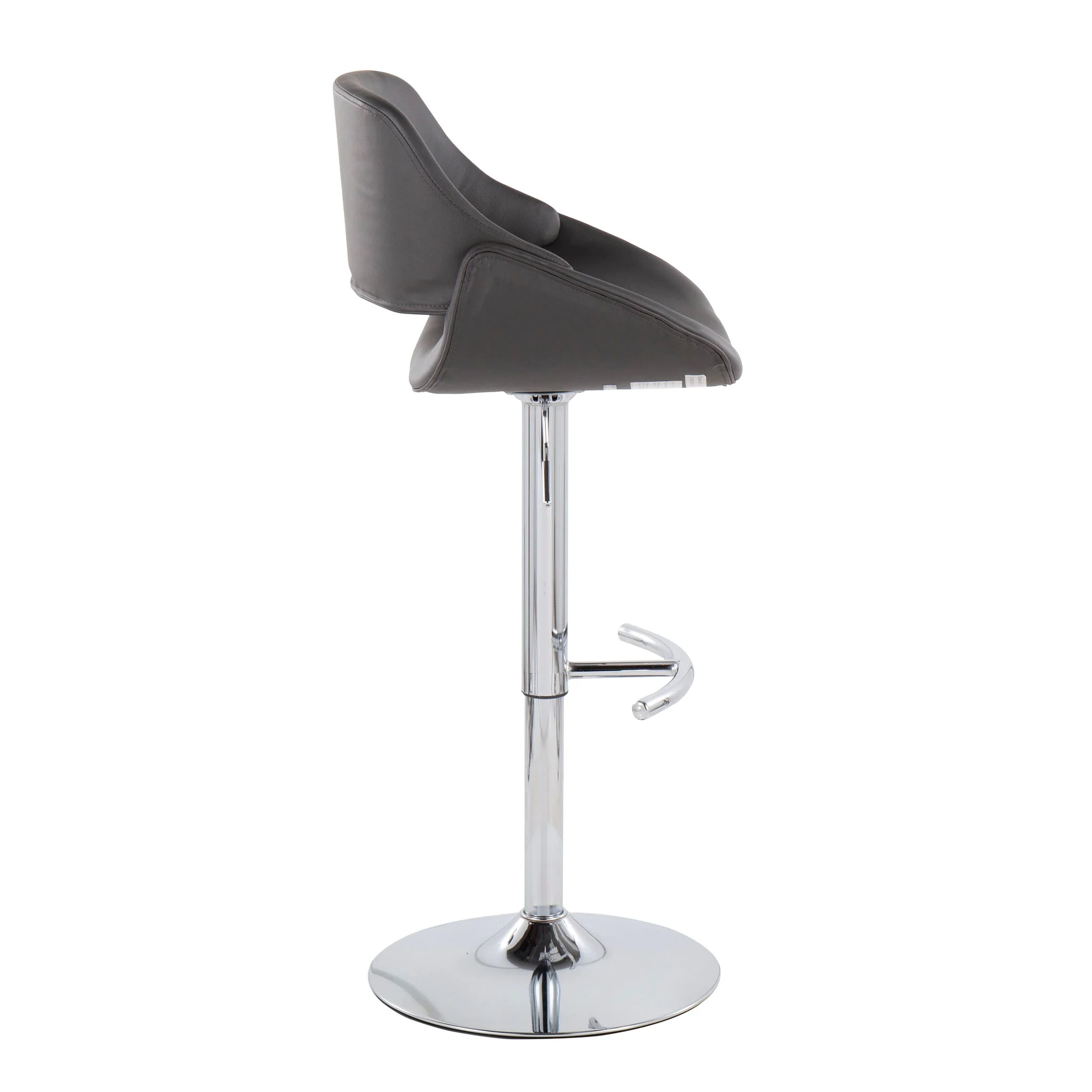 Fabrico - Contemporary Adjustable Bar Stool With Rounded T Footrest (Set of 2) - Image 8