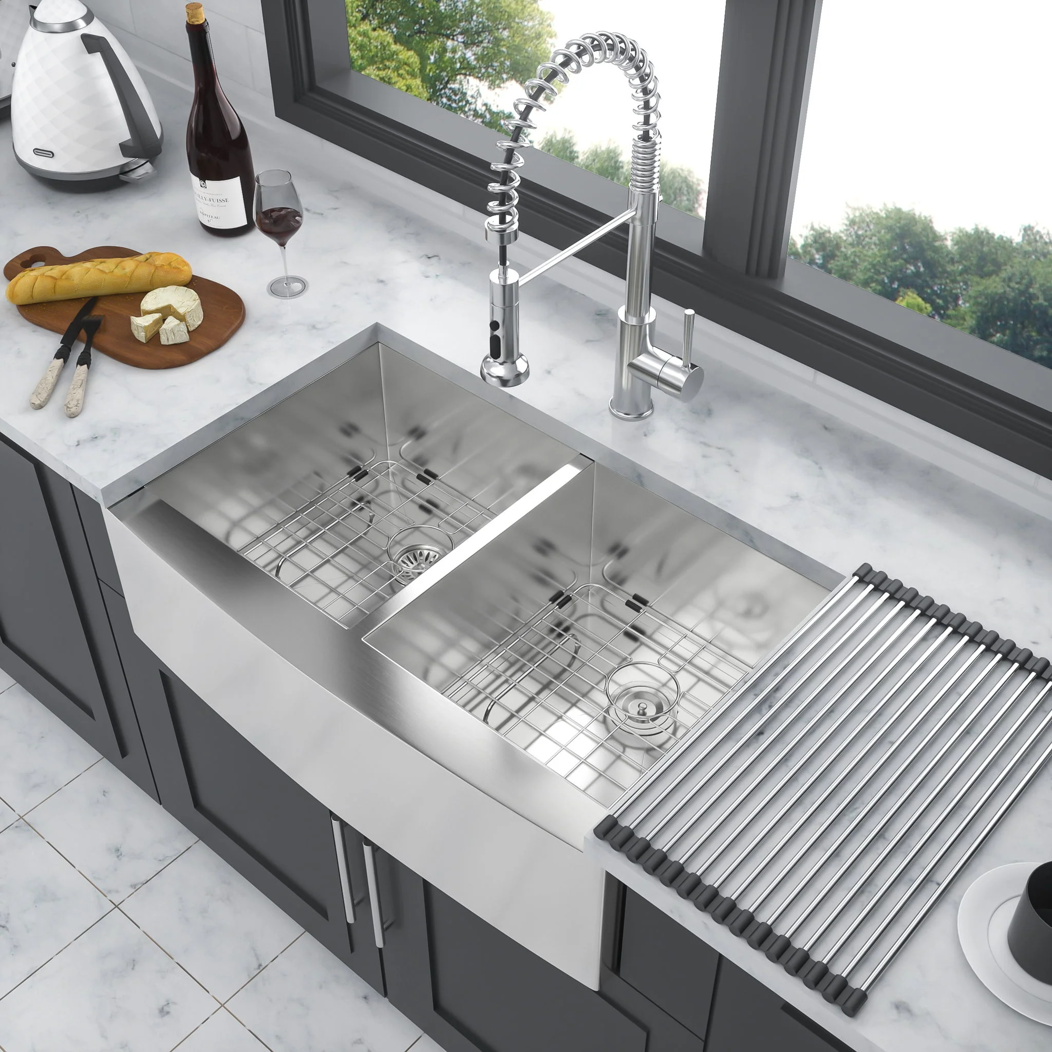 Farmhouse Double Bowl Sink With 50/50 Layout - Image 3