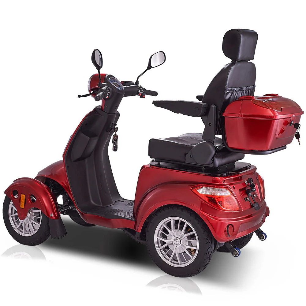 Fastest Mobility Scooter With 4 Wheels & Seniors - Red - Image 3