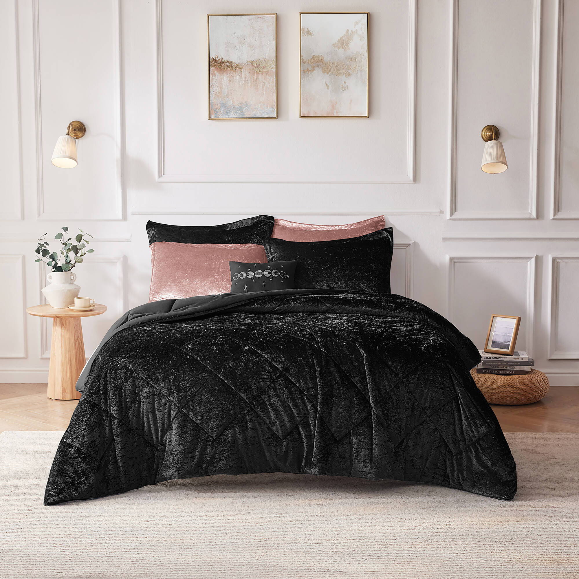 Felicia - Twin Comforter Set - Black - Image 2