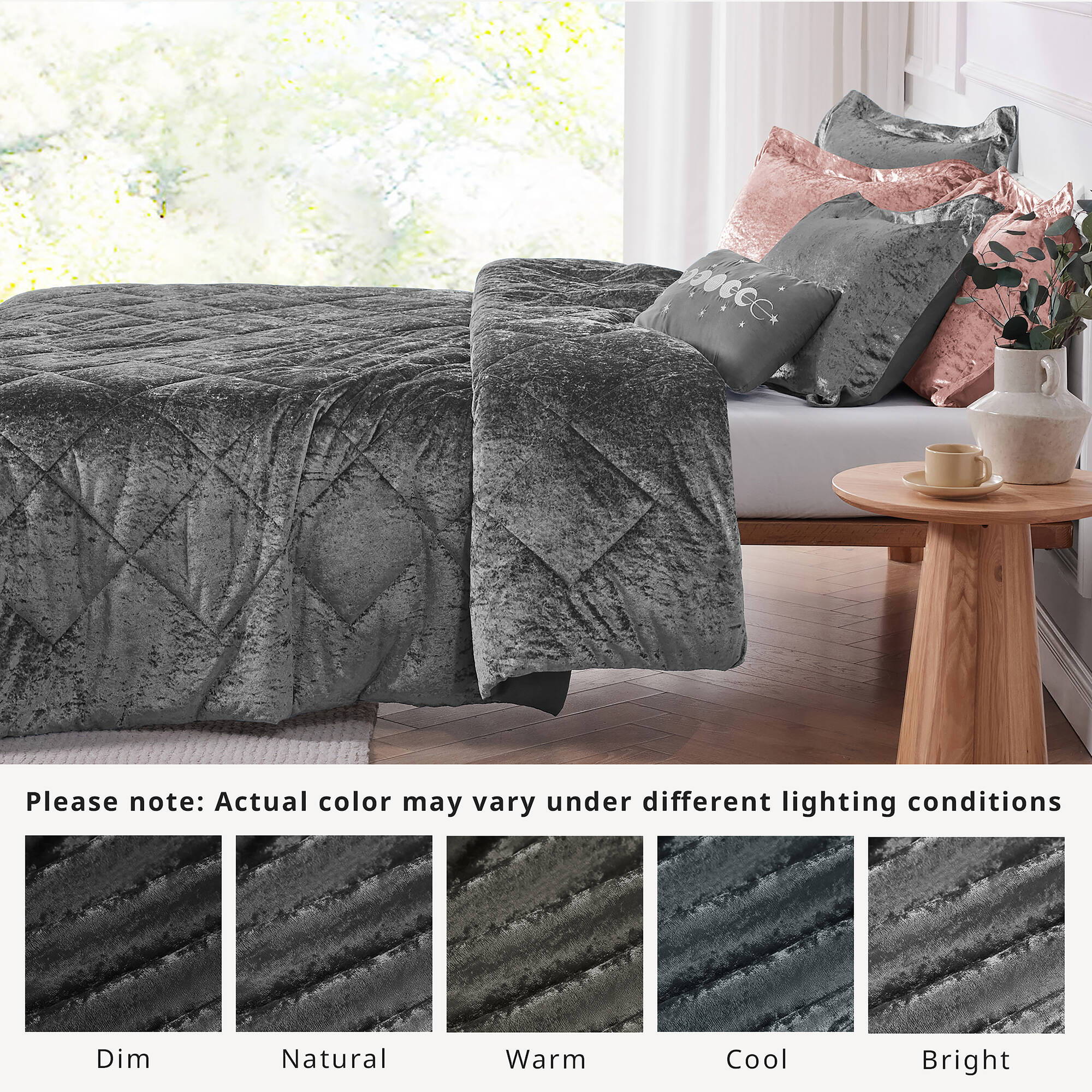 Felicia - Twin Comforter Set - Gray - Image 3