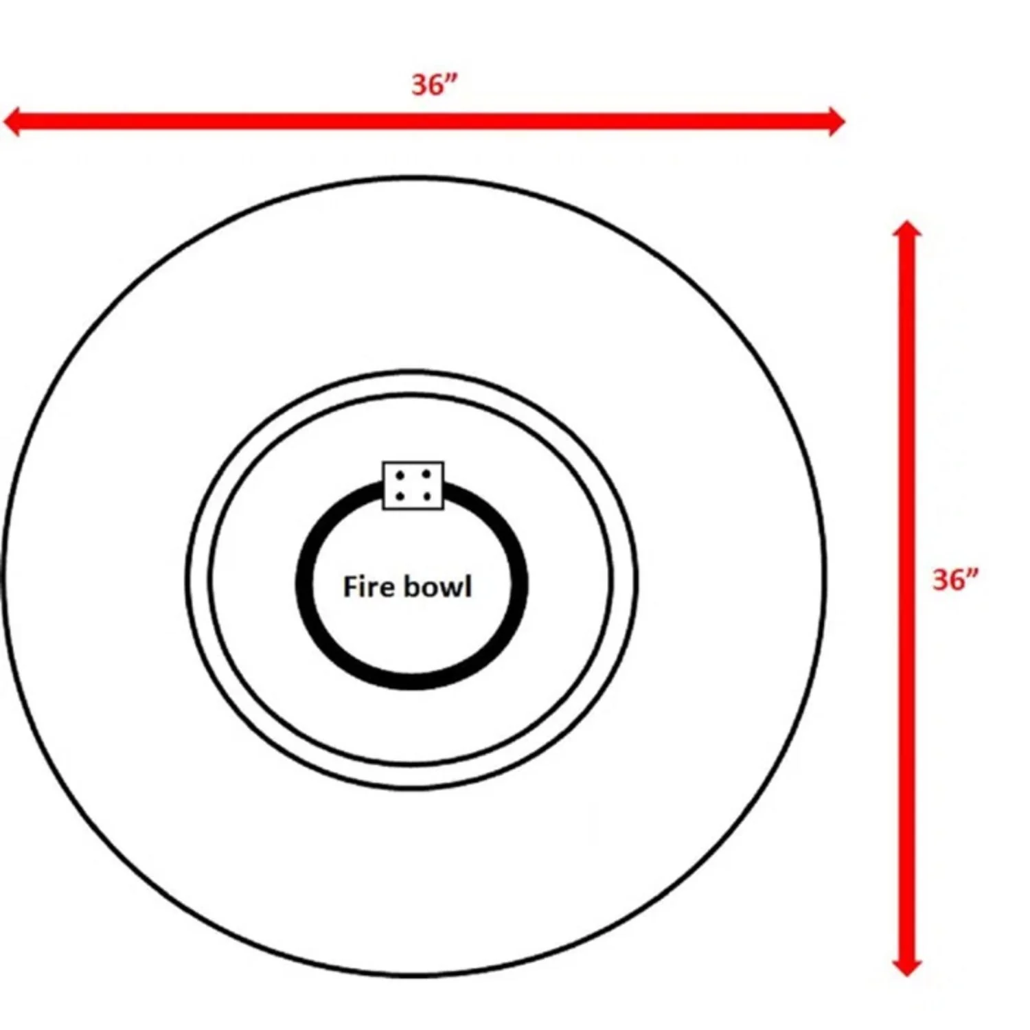 Fibre Reinforced Outdoor Fire Pit Table - Charcoal - Image 2