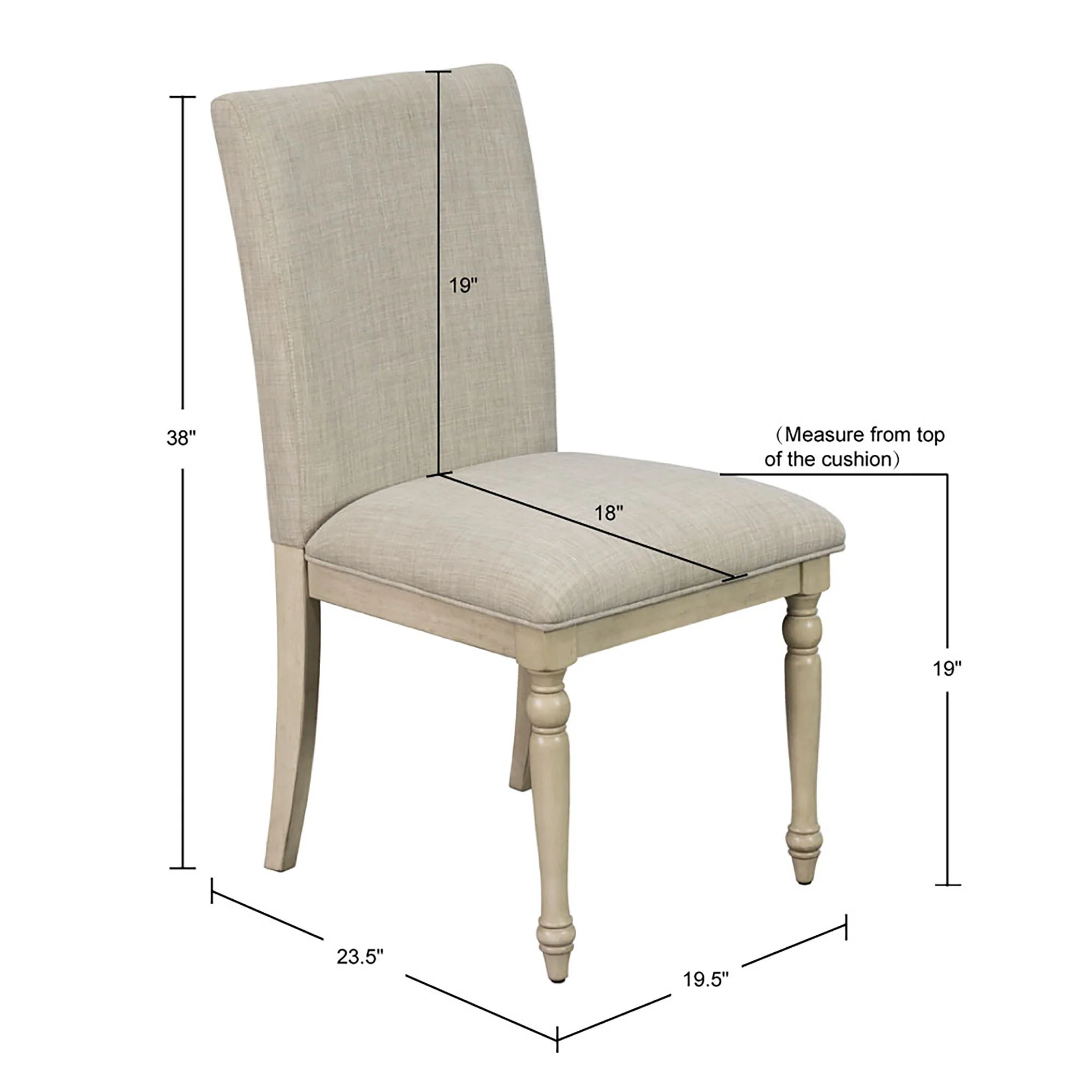 Fiona - 5-Piece Dining Set - Brown / Distressed White - Image 3
