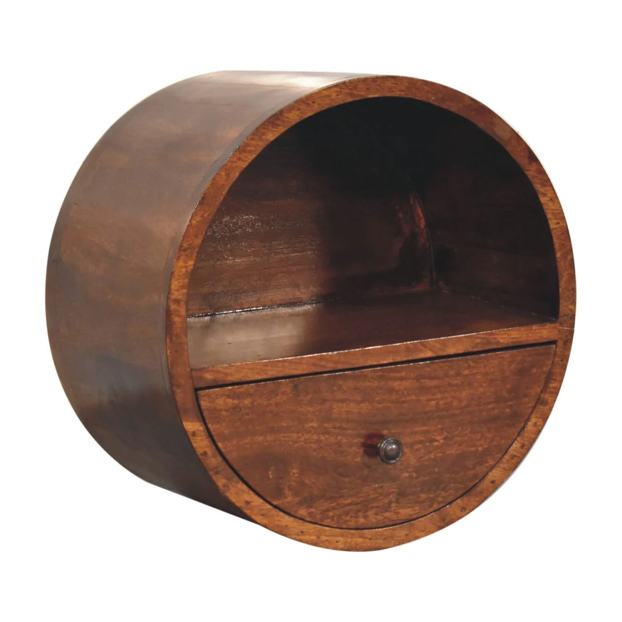 Floating Circle Bedside Table - Chestnut - Image 4