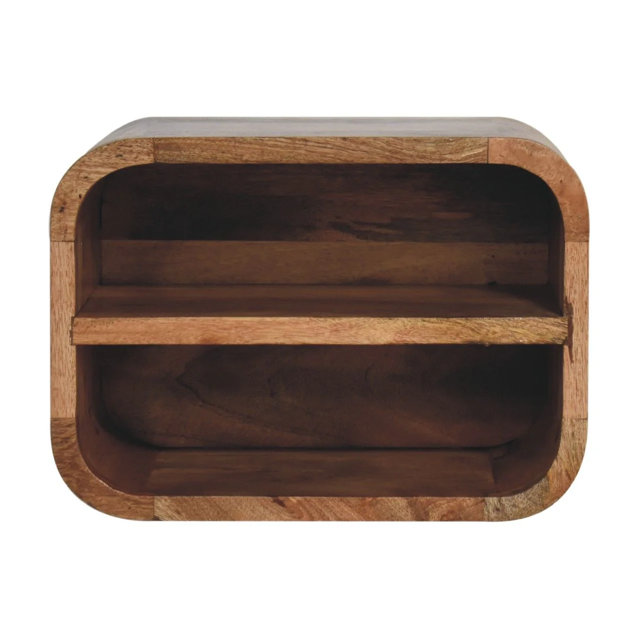 Floating Open Curve Nightstand - Oak - Image 2