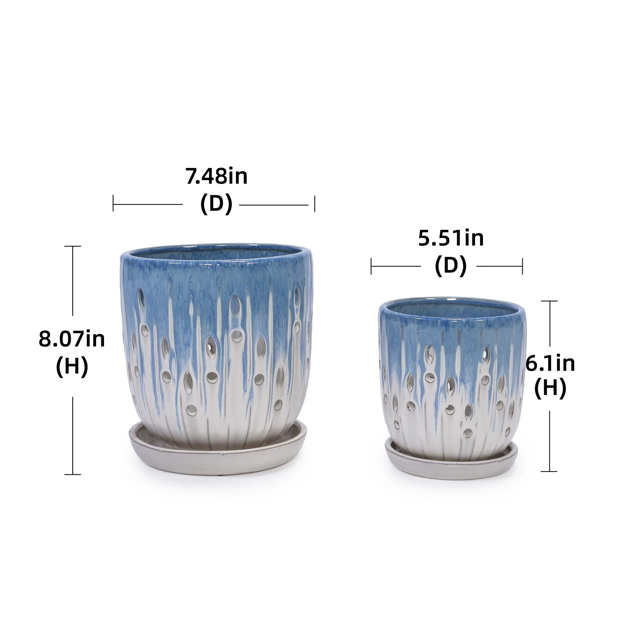 Flowerpot With Drainage Hole (Set of 2) - Image 3