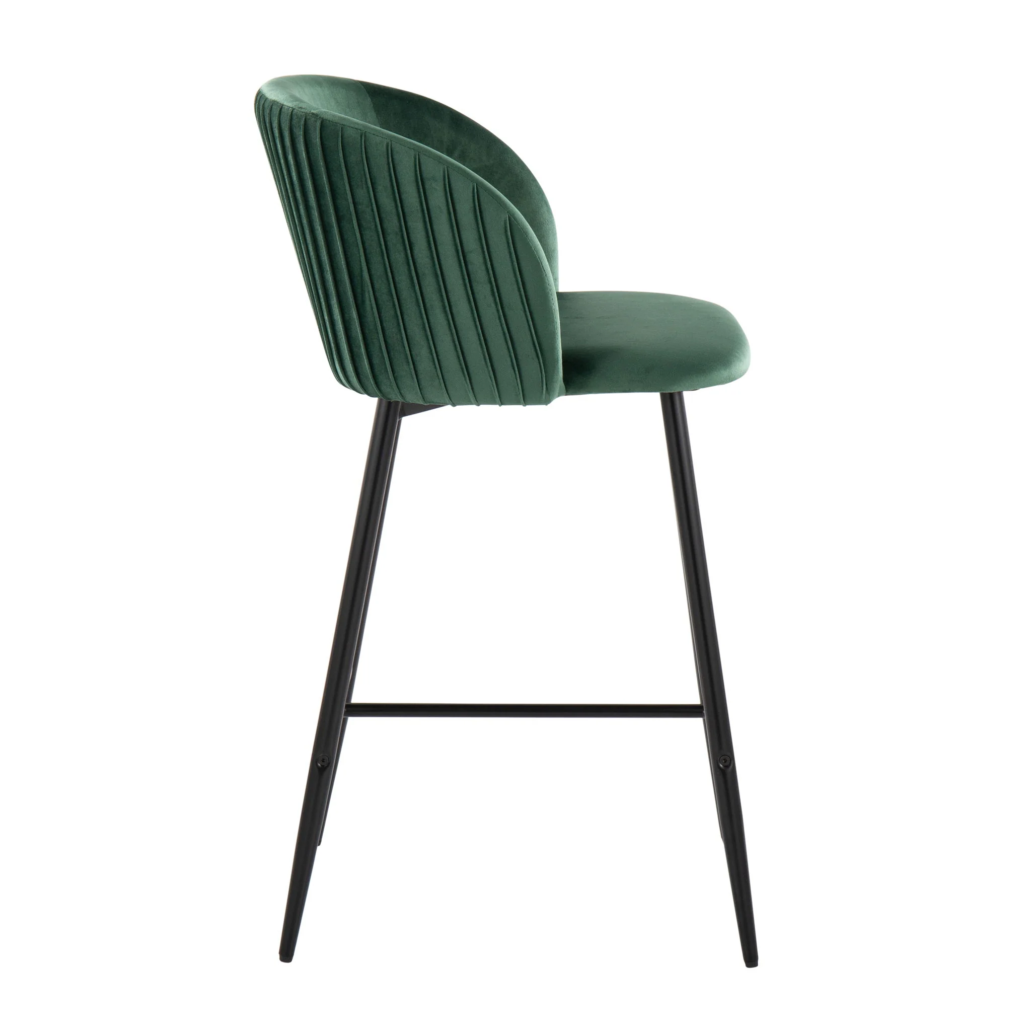 Fran - Pleated Waves Contemporary, Fixed Height Counter Stool (Set of 2) - Image 8