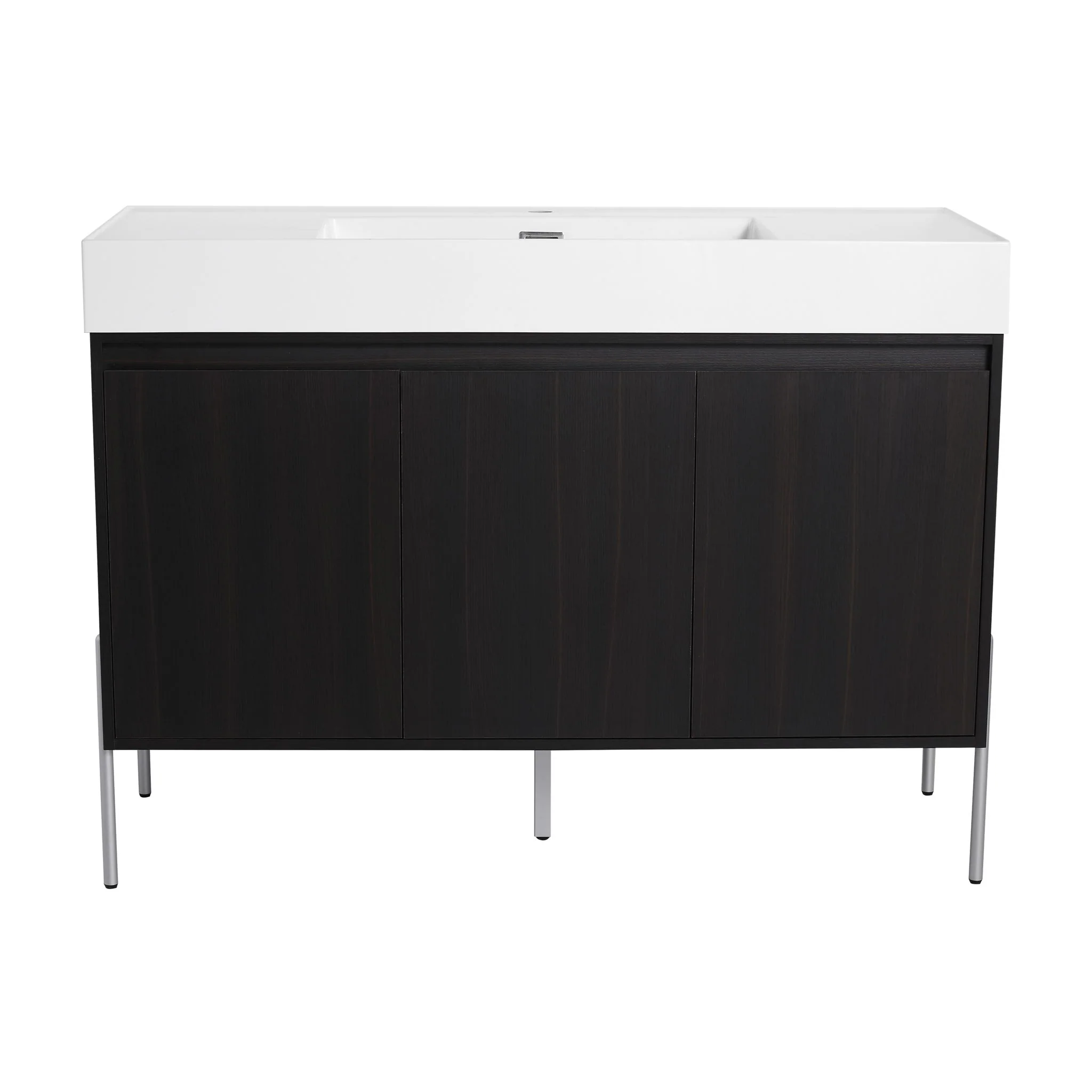 Freestanding Bathroom Vanity With Resin Sink And Storage Cabinet - Image 3