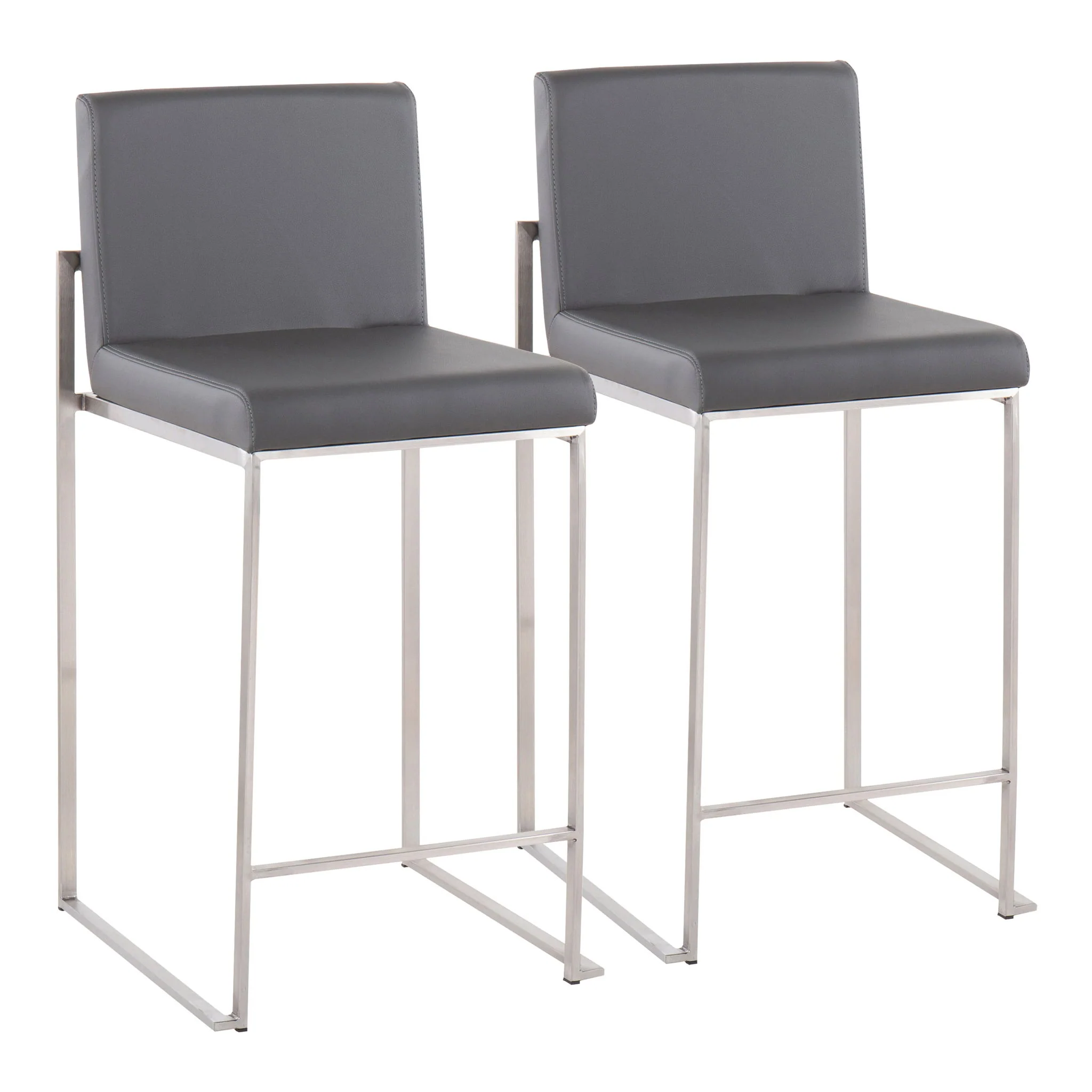 Fuji - Contemporary High Back Counter Stool, Functional Design - Image 2