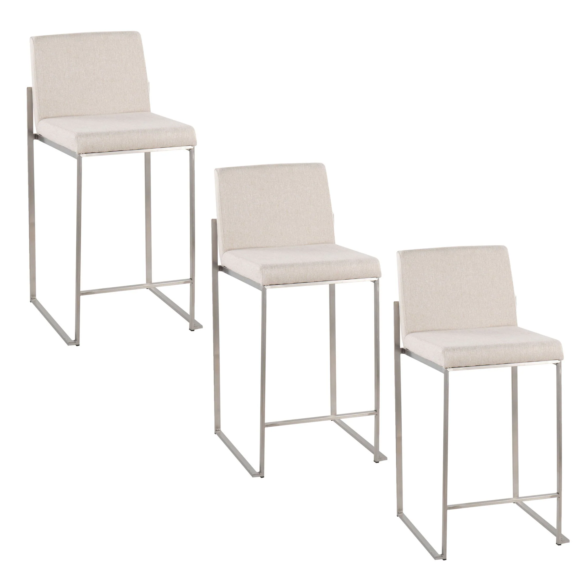 Fuji - Contemporary High Back Counter Stool, Functional Design - Image 8