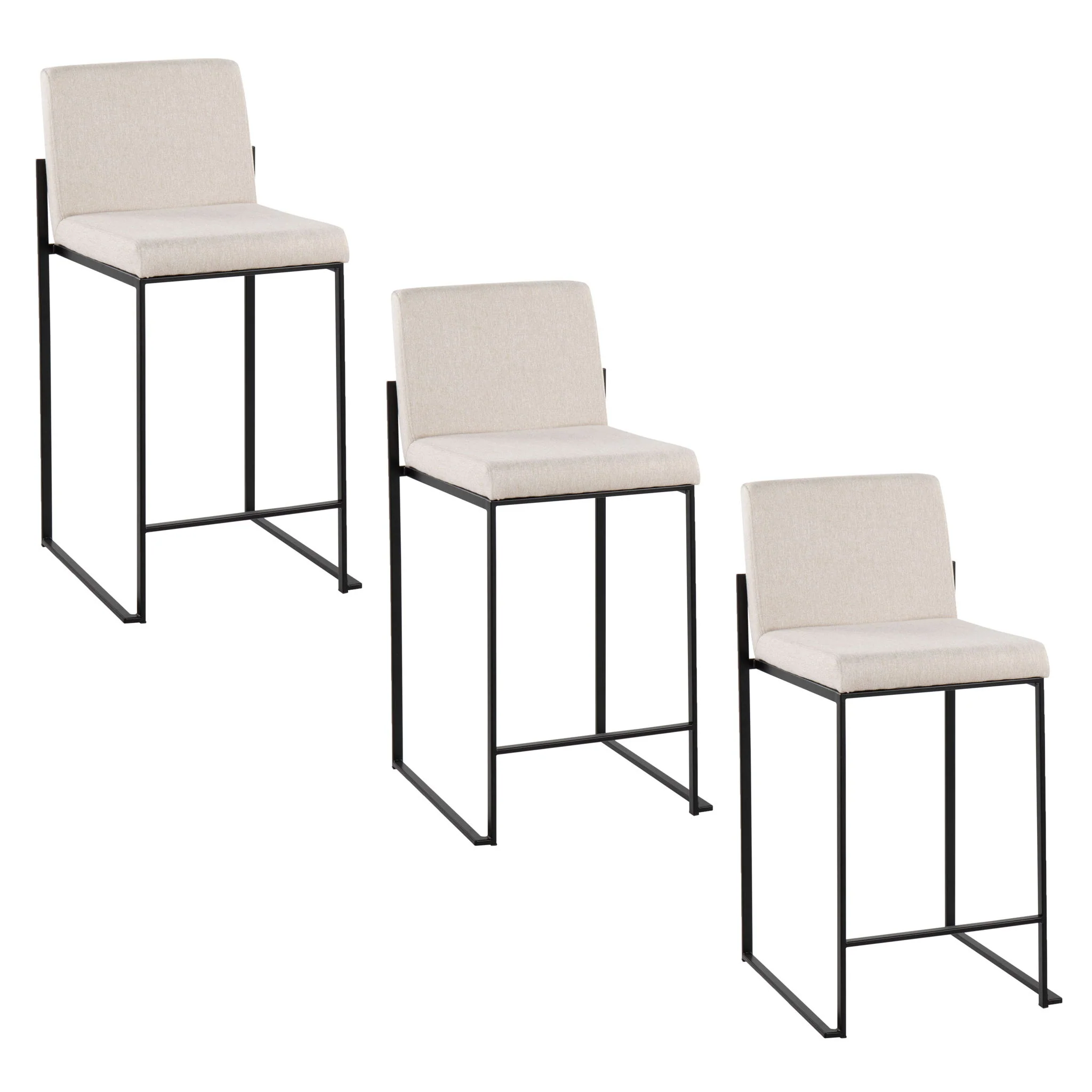 Fuji - Contemporary Modern Elegance, High Back Counter Stool - Image 6