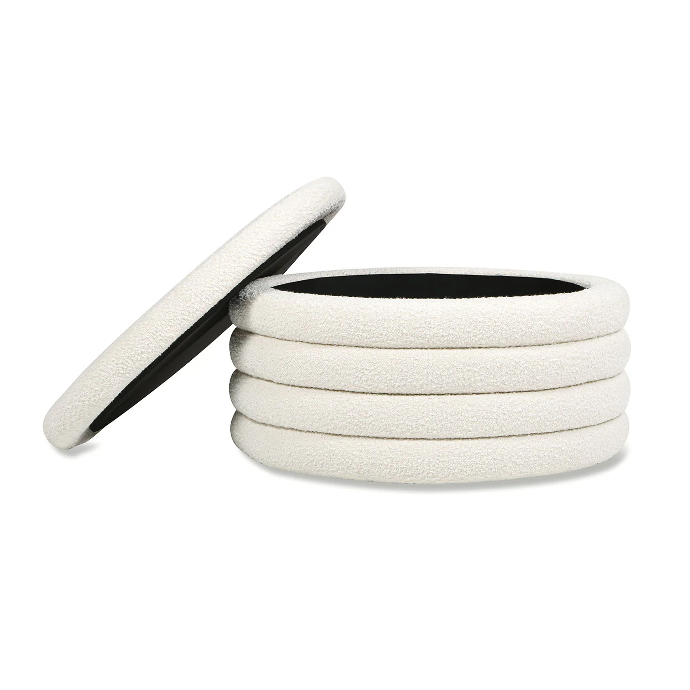 Fuji - Oversized Round Storage Ottoman - Image 6