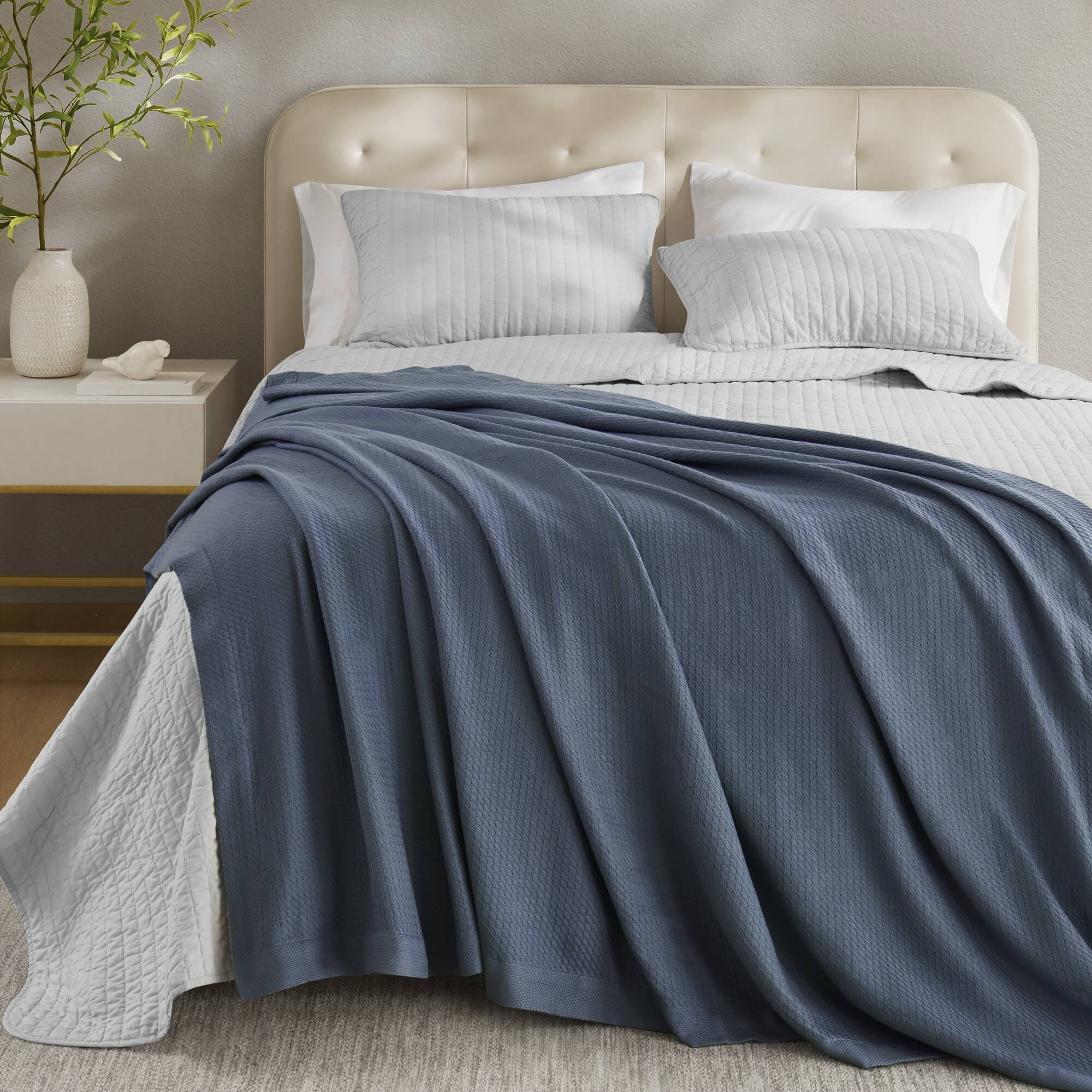 Egyptian Cotton - Full Blanket - Blue - Image 4