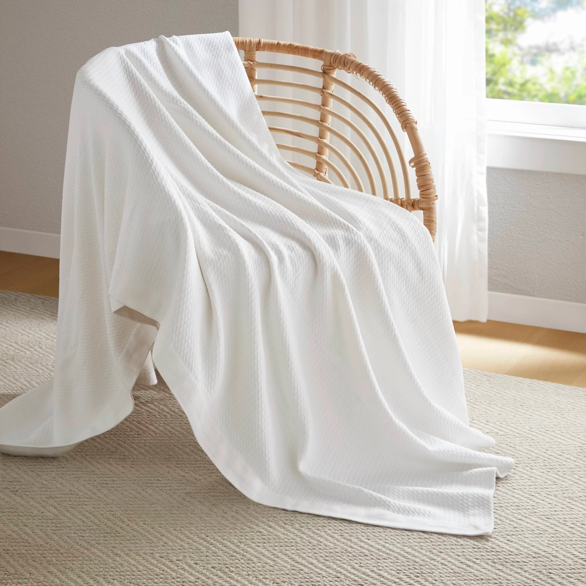 Egyptian Cotton - Full Blanket - White - Image 3