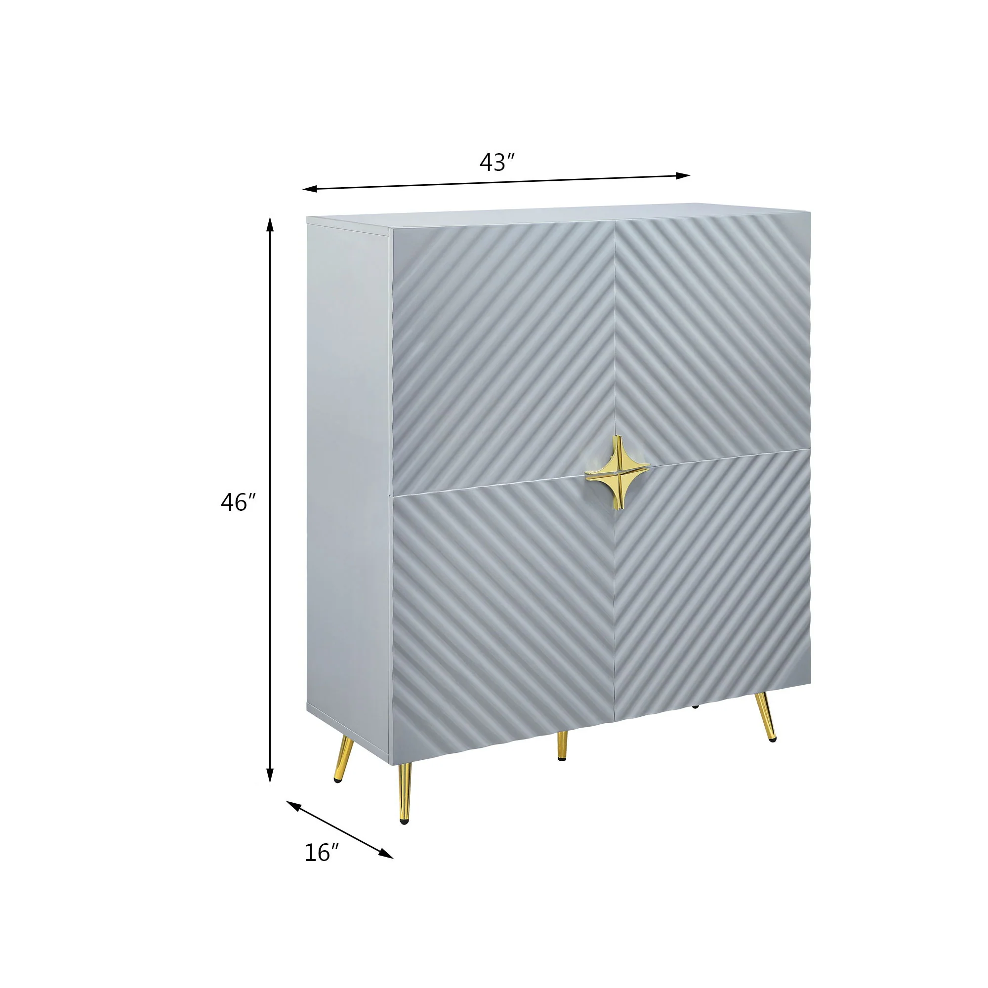 Gaines - High Gloss Accent Cabinet - Image 4