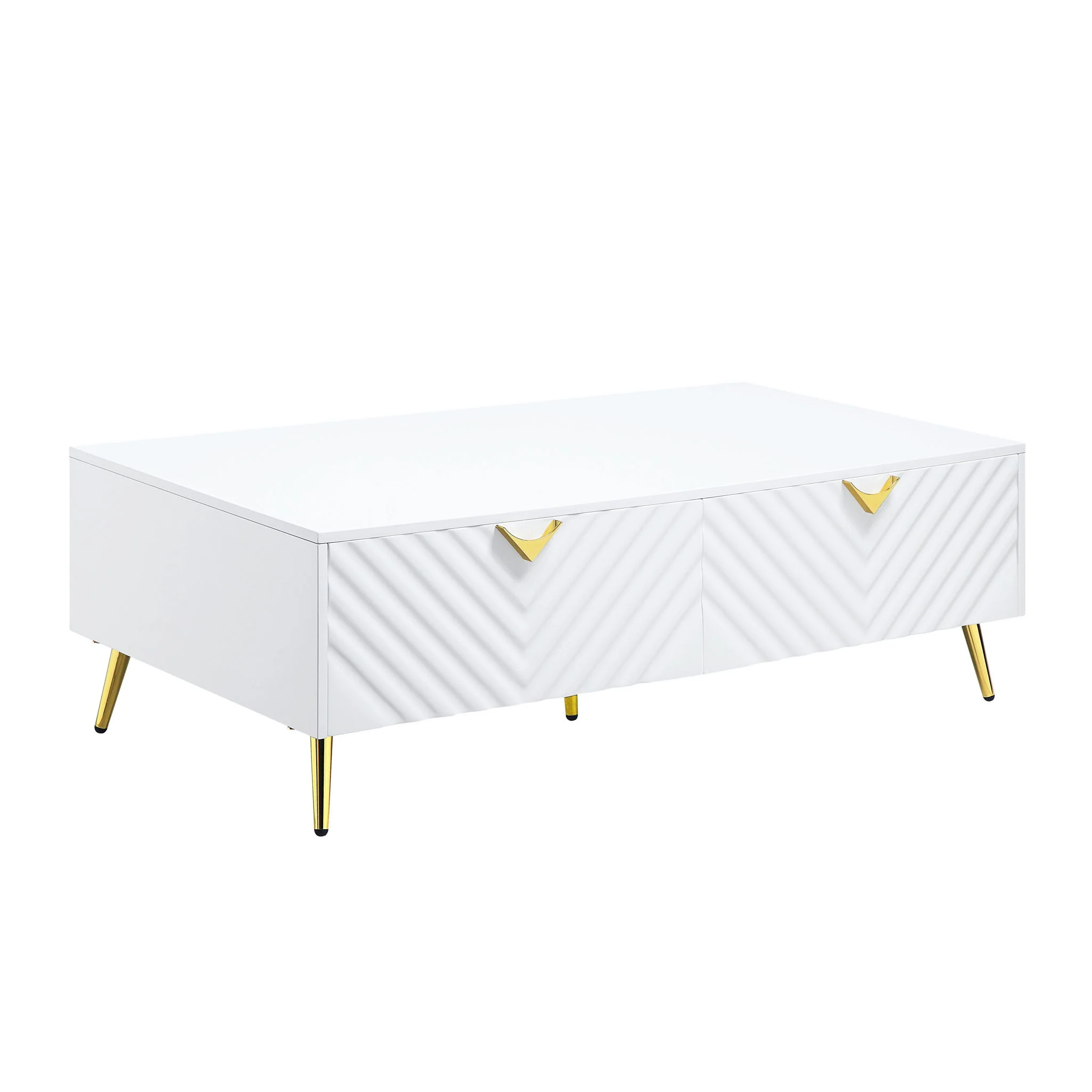 Gaines - High Gloss Coffee Table - White - Image 2