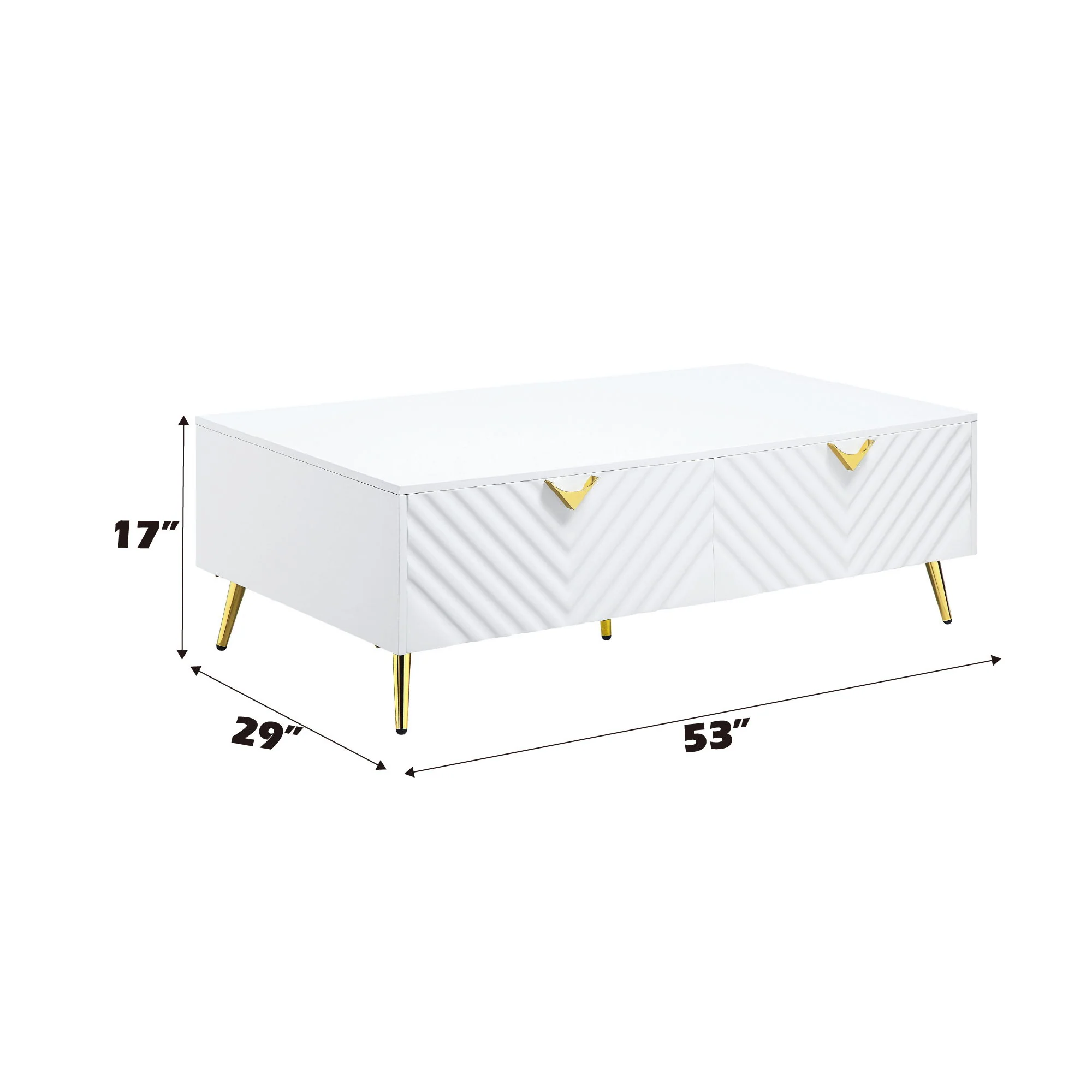 Gaines - High Gloss Coffee Table - White - Image 4