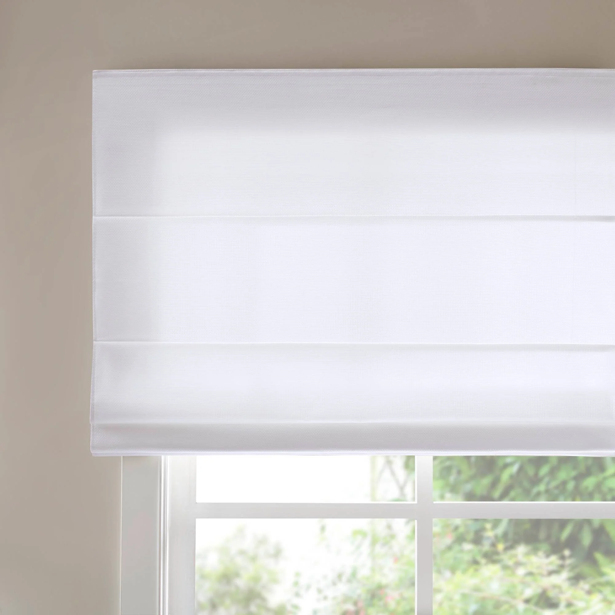 Galen Matte - 23x64" Cordless Roman Blind Galen Matte Fabric - Matte White - Image 4