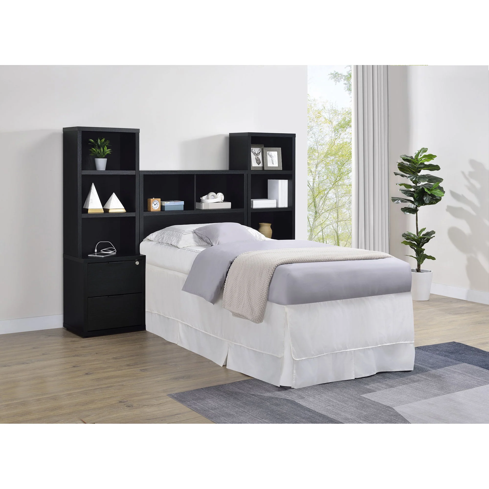 Geary - 3 Piece Bedroom Set With Bookcase Headboard - Image 27