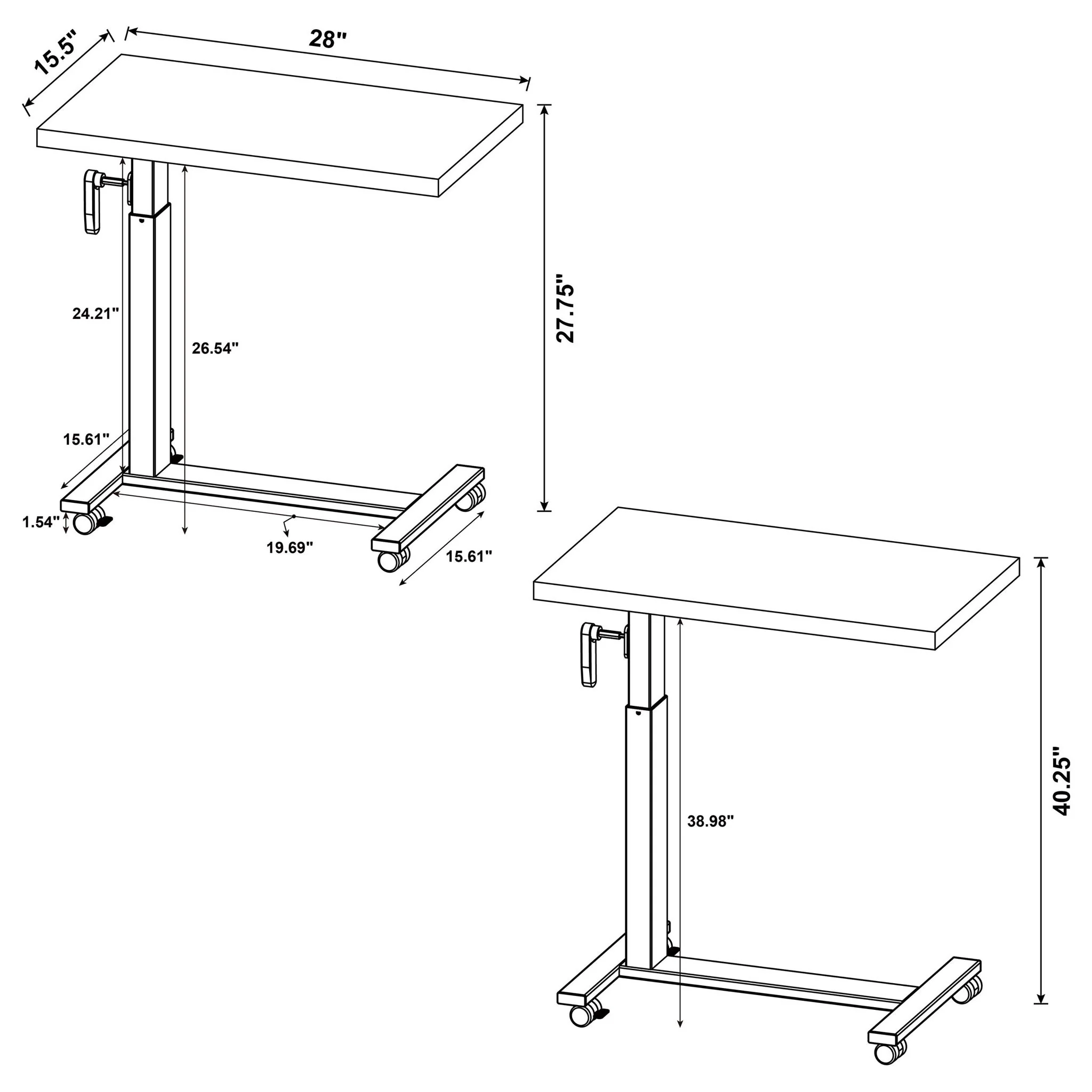 Geary - Height Adjustable Mobile C-Table - Image 9